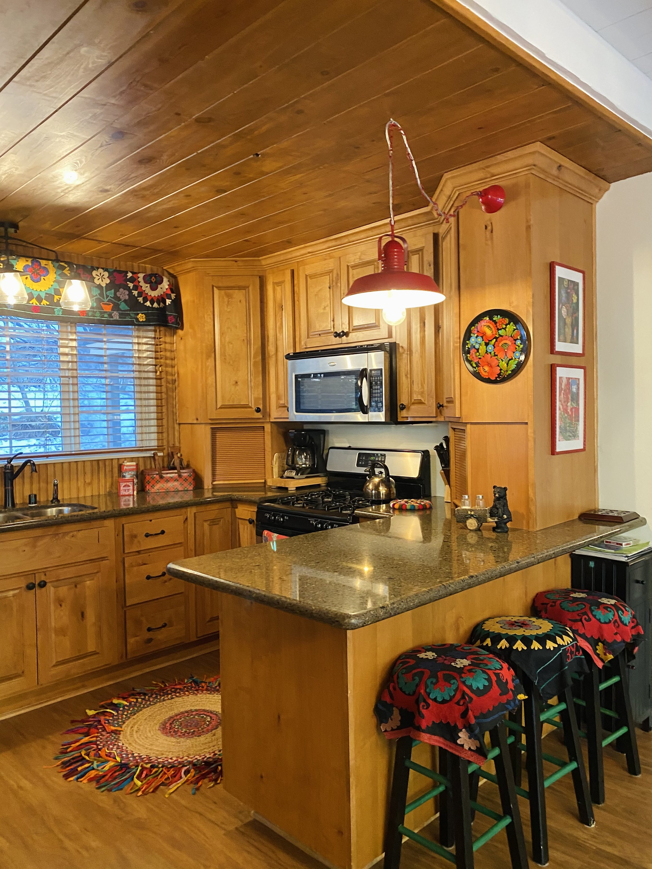 the kitchen