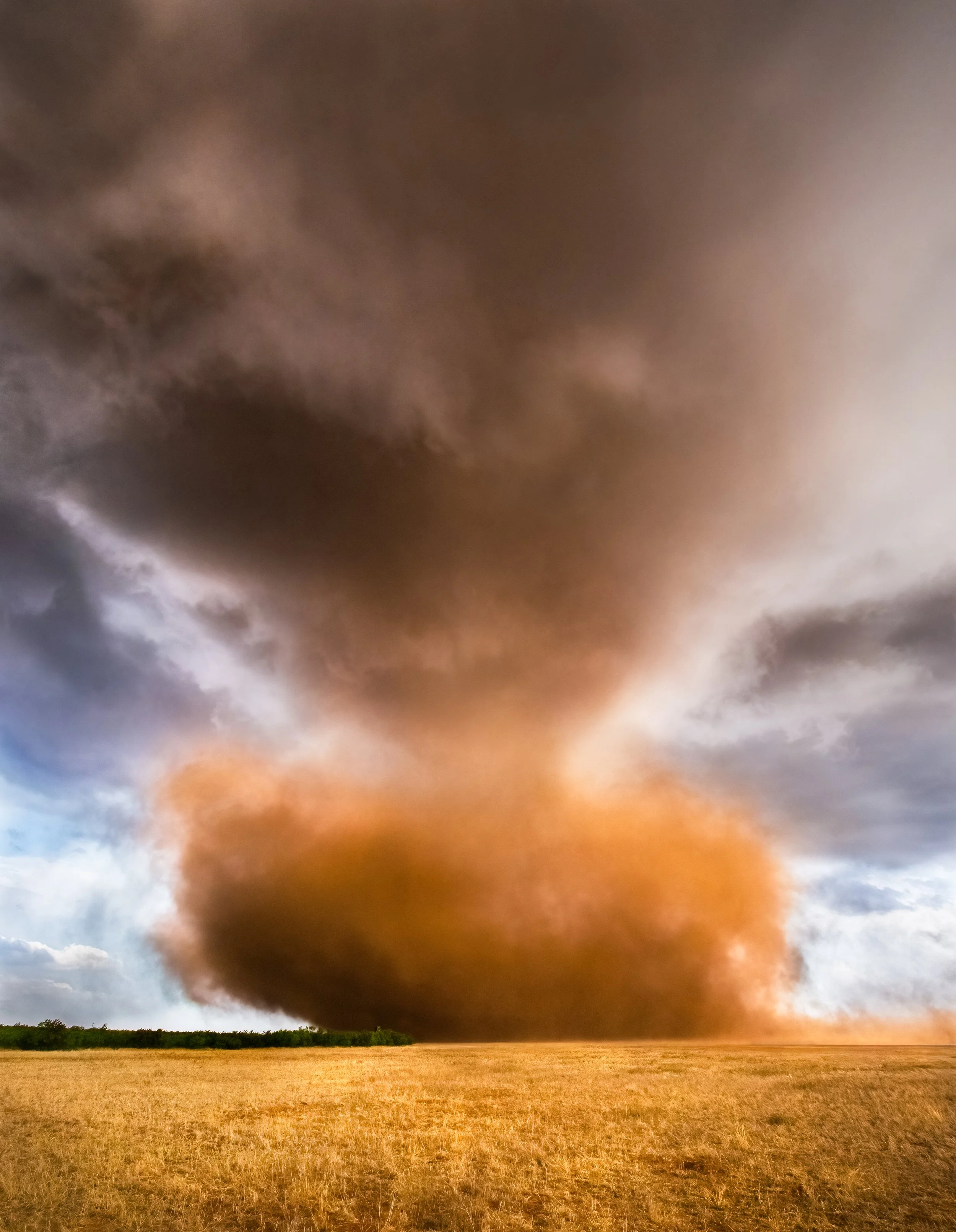 A classic Texas Tornado kicks up dust near the town of Paducah.