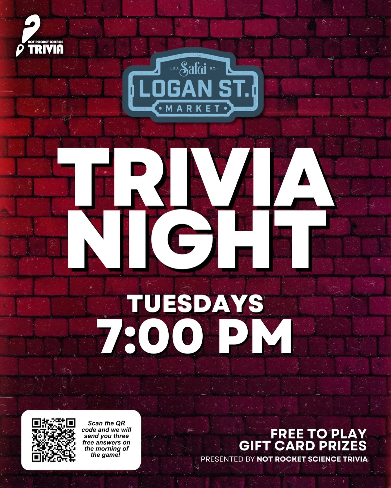 🧠✨ Trivia Night TONIGHT at the market!
Grab a drink, rally your friends, and let&rsquo;s see who actually knows things 👀🍻
Doors open, trivia starts at 7 🤓 hosted by @notrockettrivia 
#trivianightlouisville #louisville #502 #supportlocal #louisvil