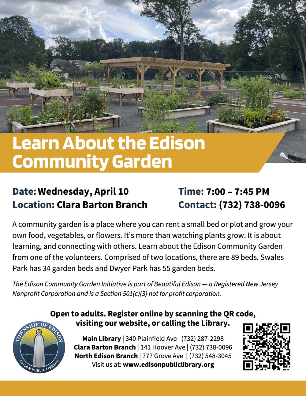 Learn About Edison Community Garden Edison Community Garden Learn About Edison Community Garden Edison Community Garden
