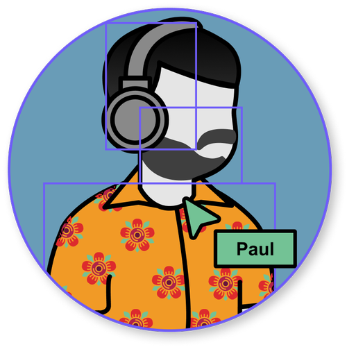 Illustrated profile picture of Paul Wilshaw