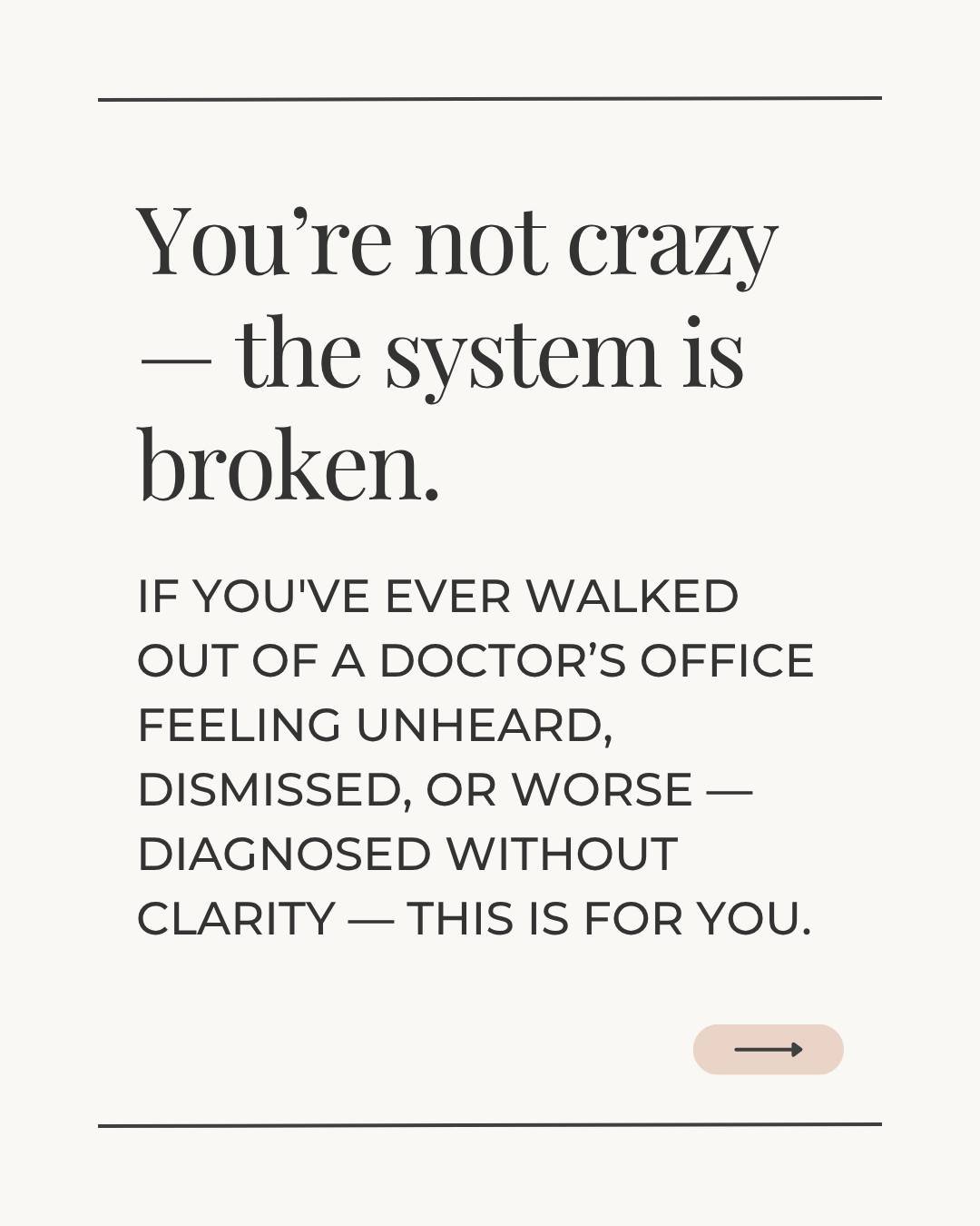 Drop a 🔥 if you're ready to stop outsourcing your healing - and start trusting your body&rsquo;s wisdom.⁣
⁣
#EnergeticHealing #ListenToYourBody #HealingBeyondMedicine #medicalgaslighting