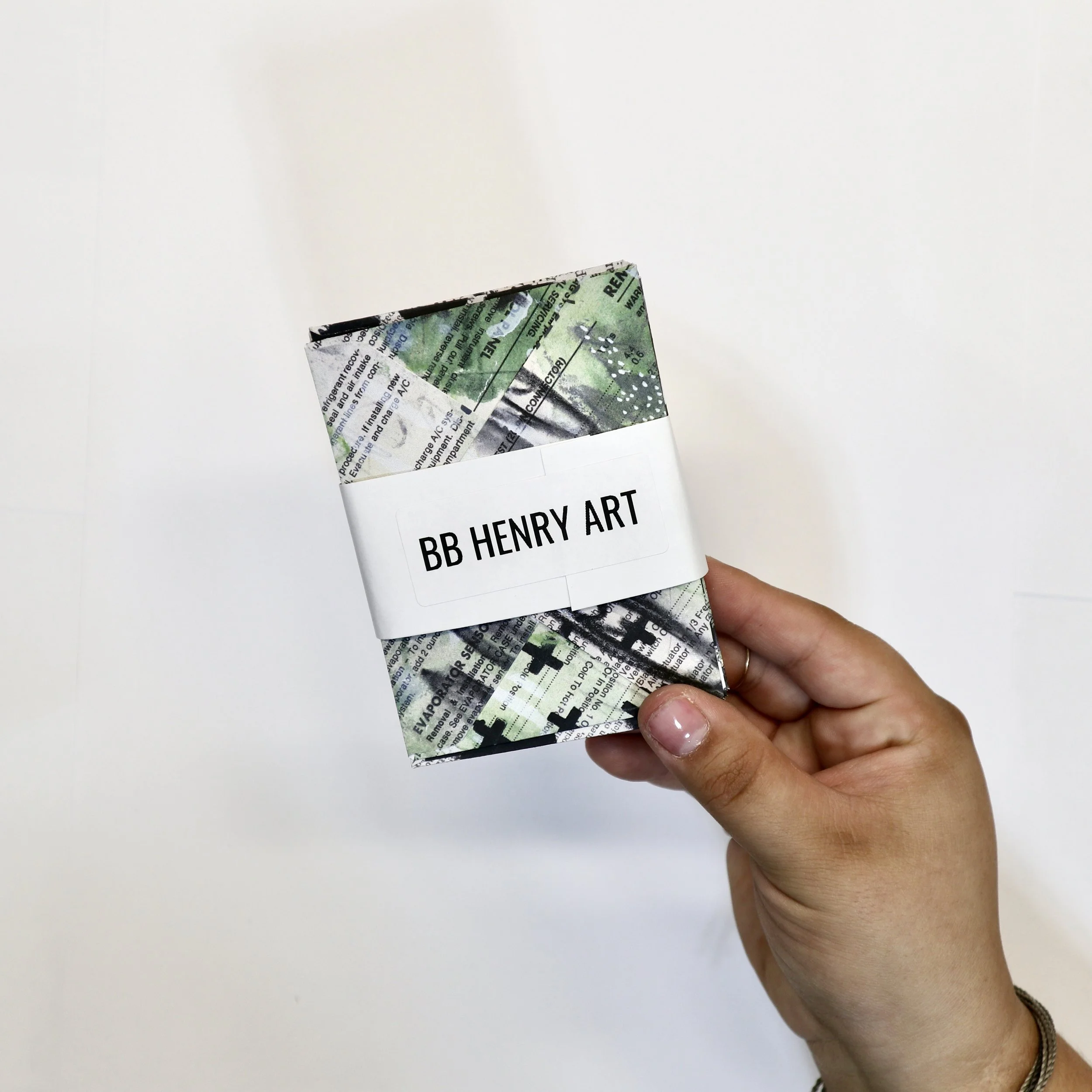 3x4 Green Cards & Envelopes Stationery (1) — BB Henry Art