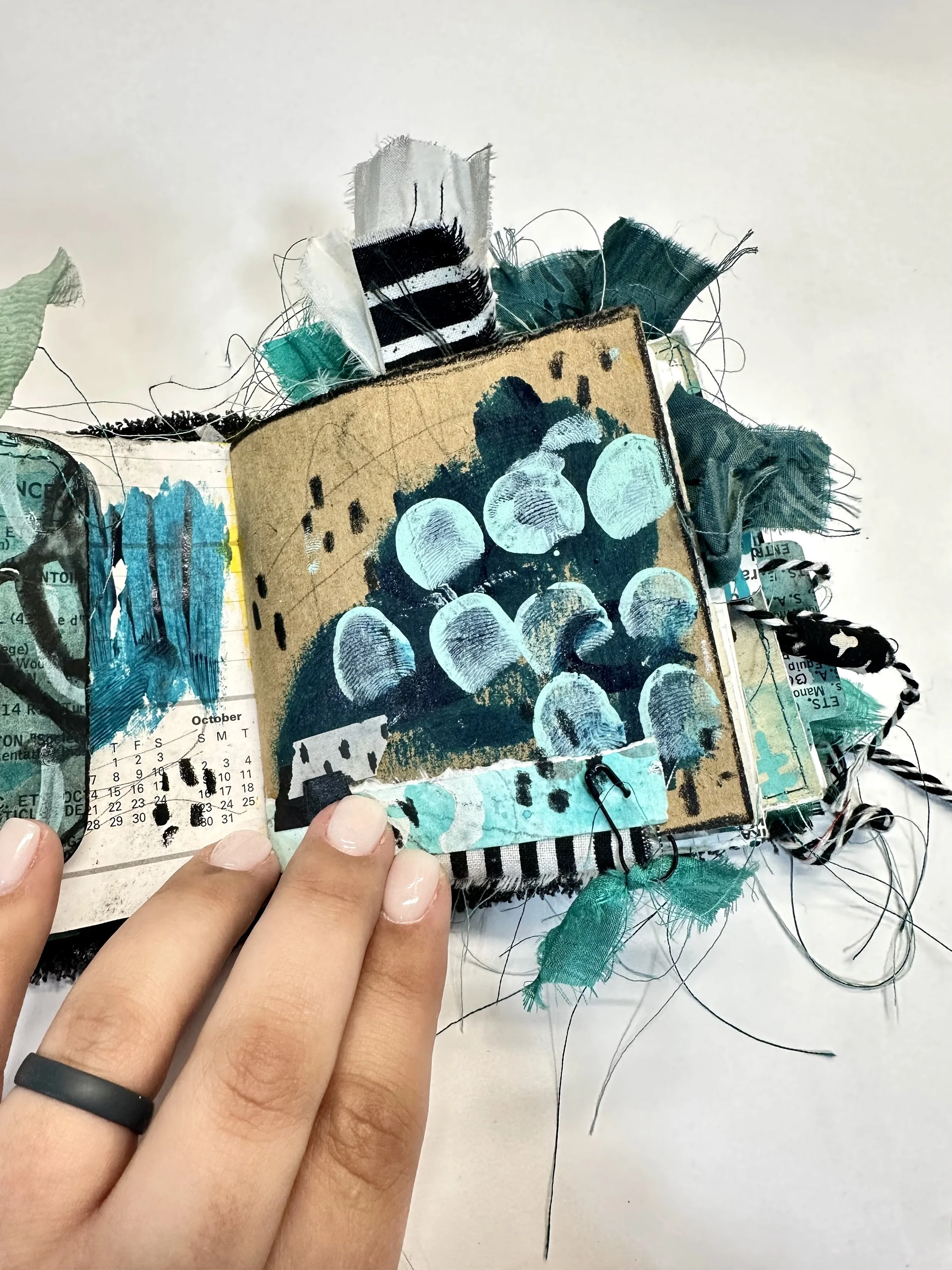 Built-in Mark Making Tools aka Your Fingers!