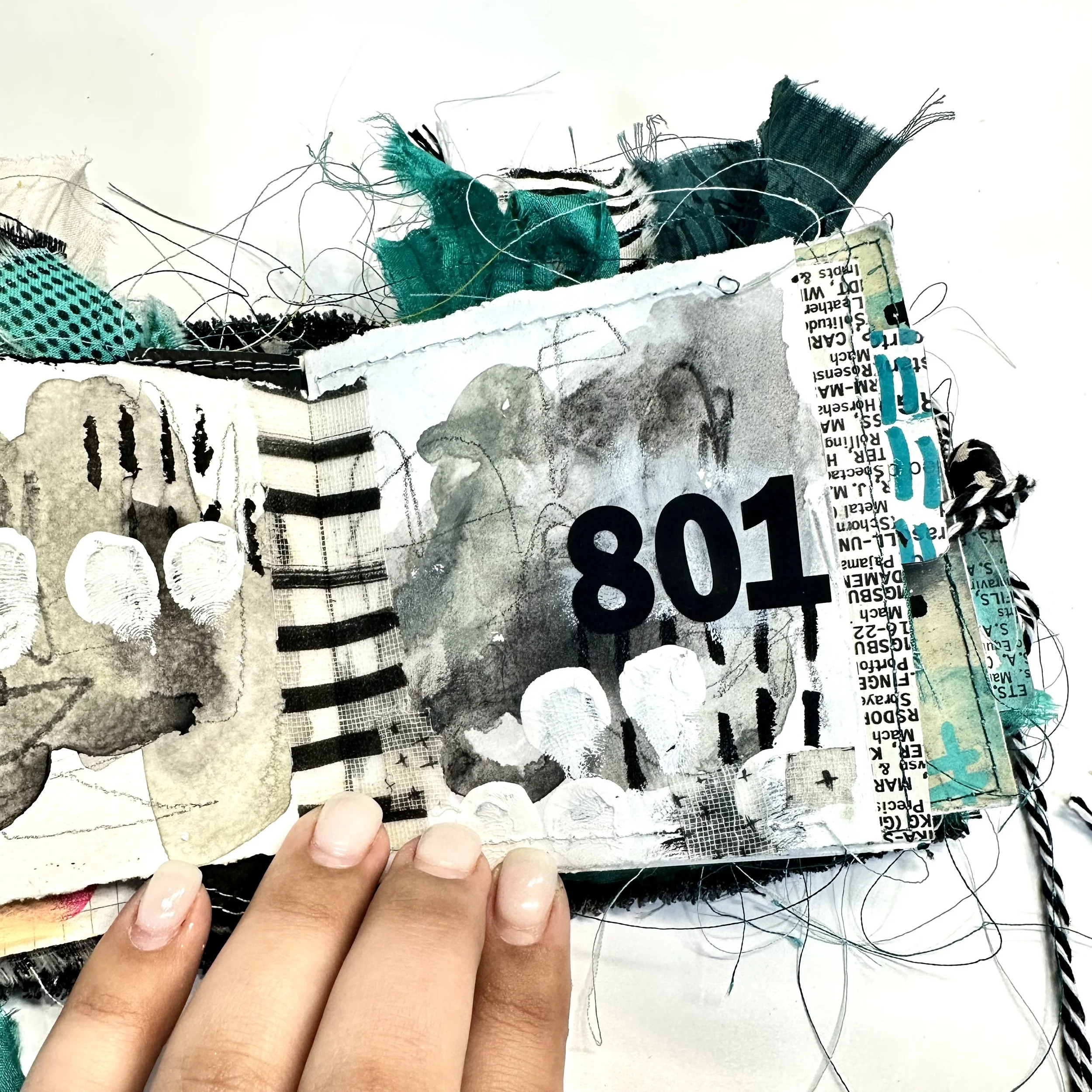 Abstract Black &amp; White Watercolor