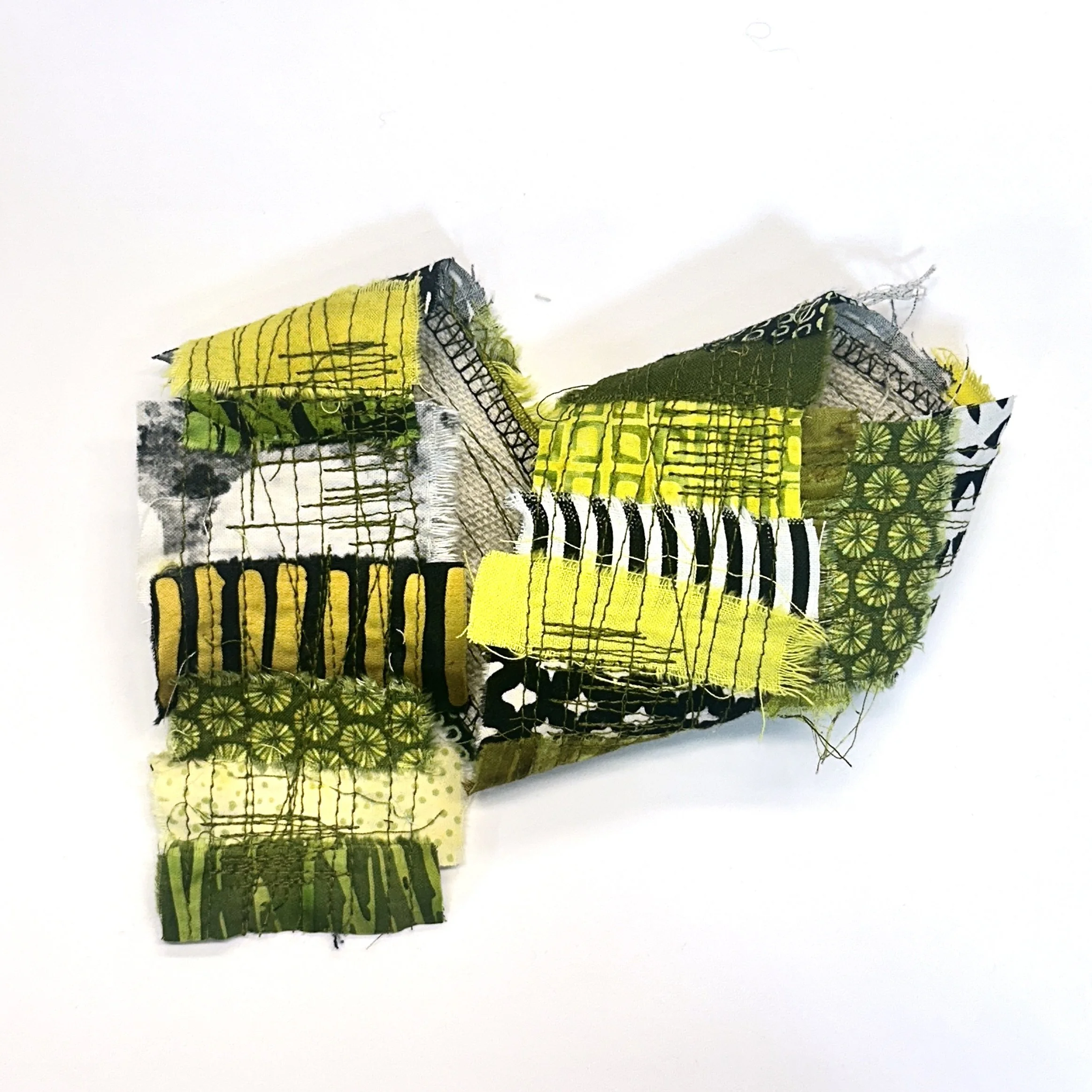 Chartreuse Fabric Snippet Roll 18.5" x 2.25"