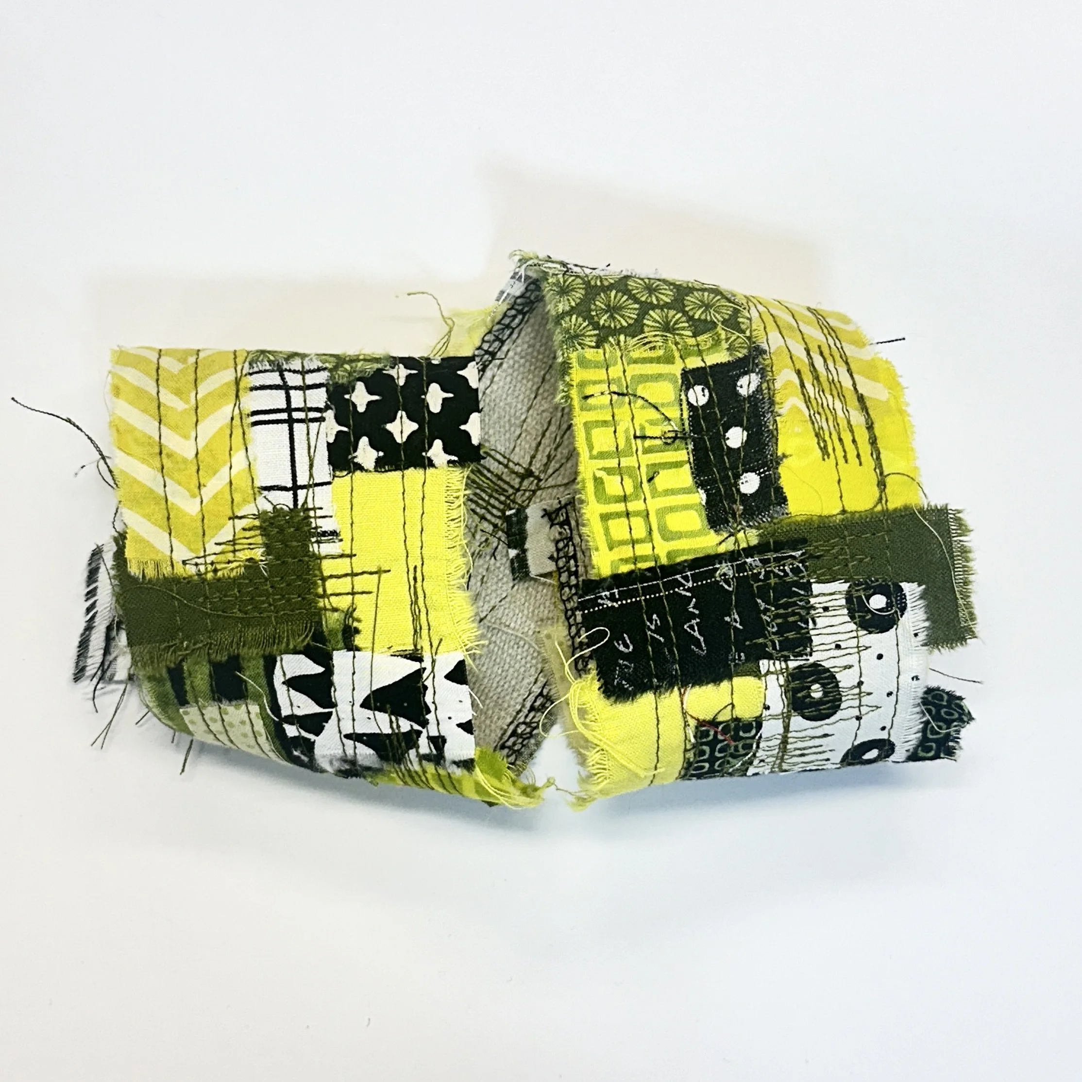 Chartreuse Fabric Snippet Roll 19" x 2.5"