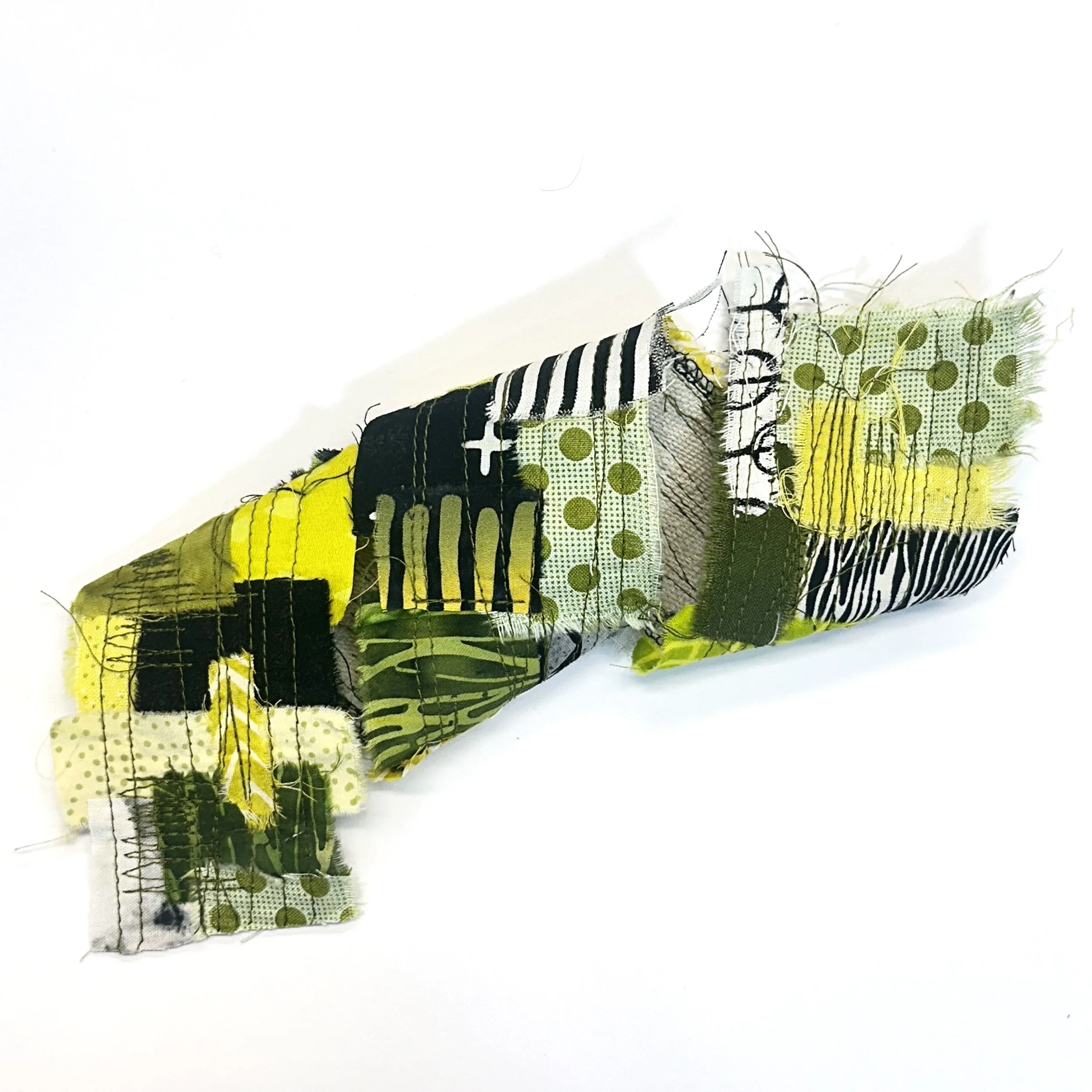 Chartreuse Fabric Snippet Roll 17.5" x 2.5"