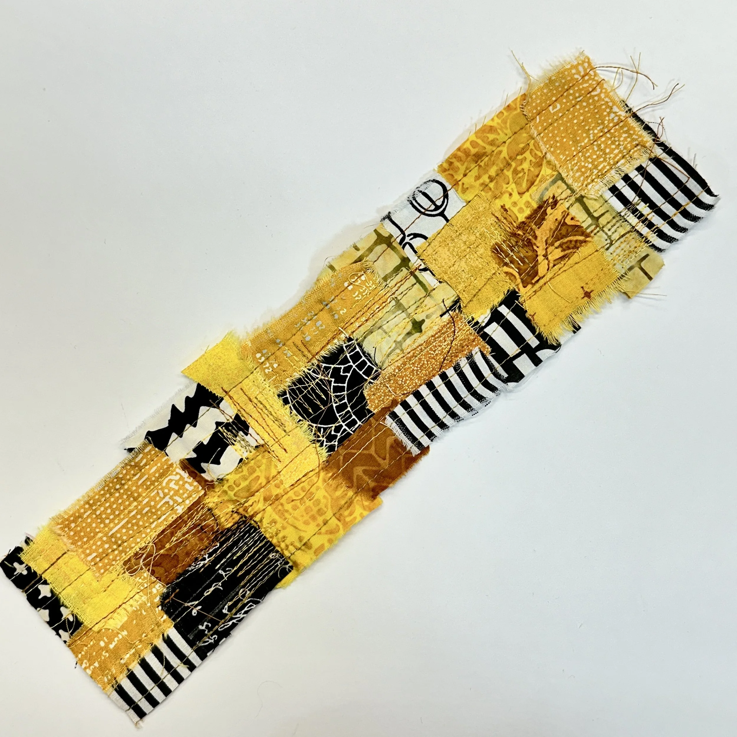 Yellow Fabric Snippet Roll 12" x 3.5"