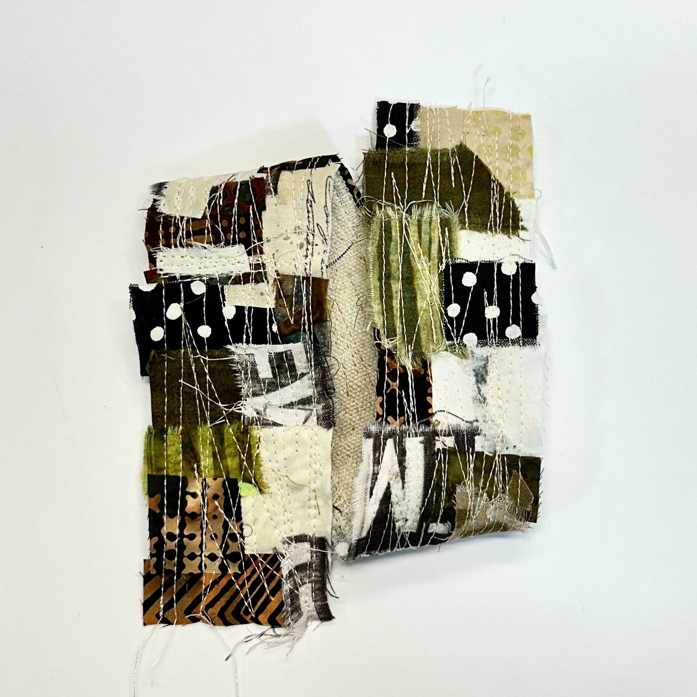 Earth Tones Fabric Snippet Roll 17" x 2.25"