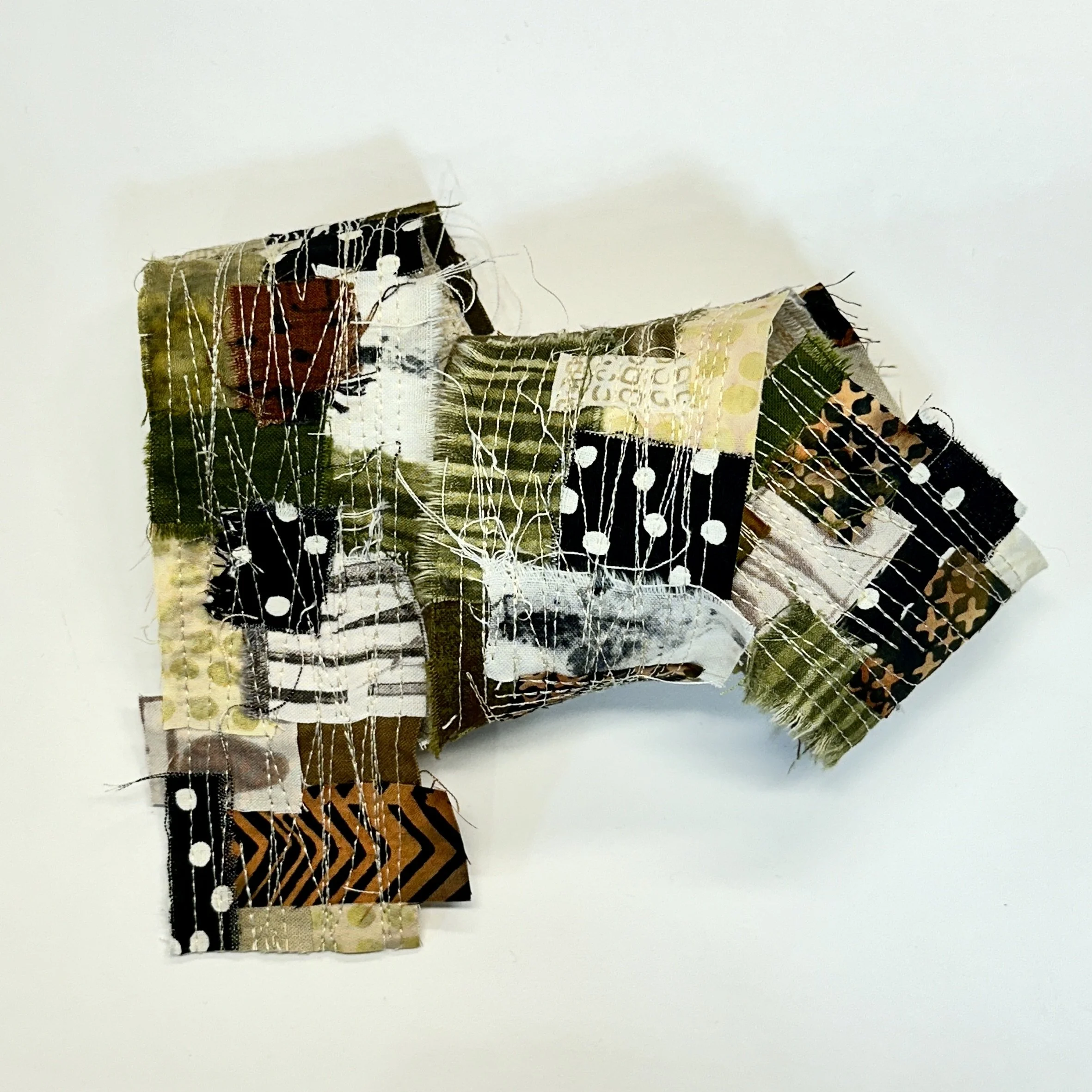 Earth Tones Fabric Snippet Roll 23" x 2.25"