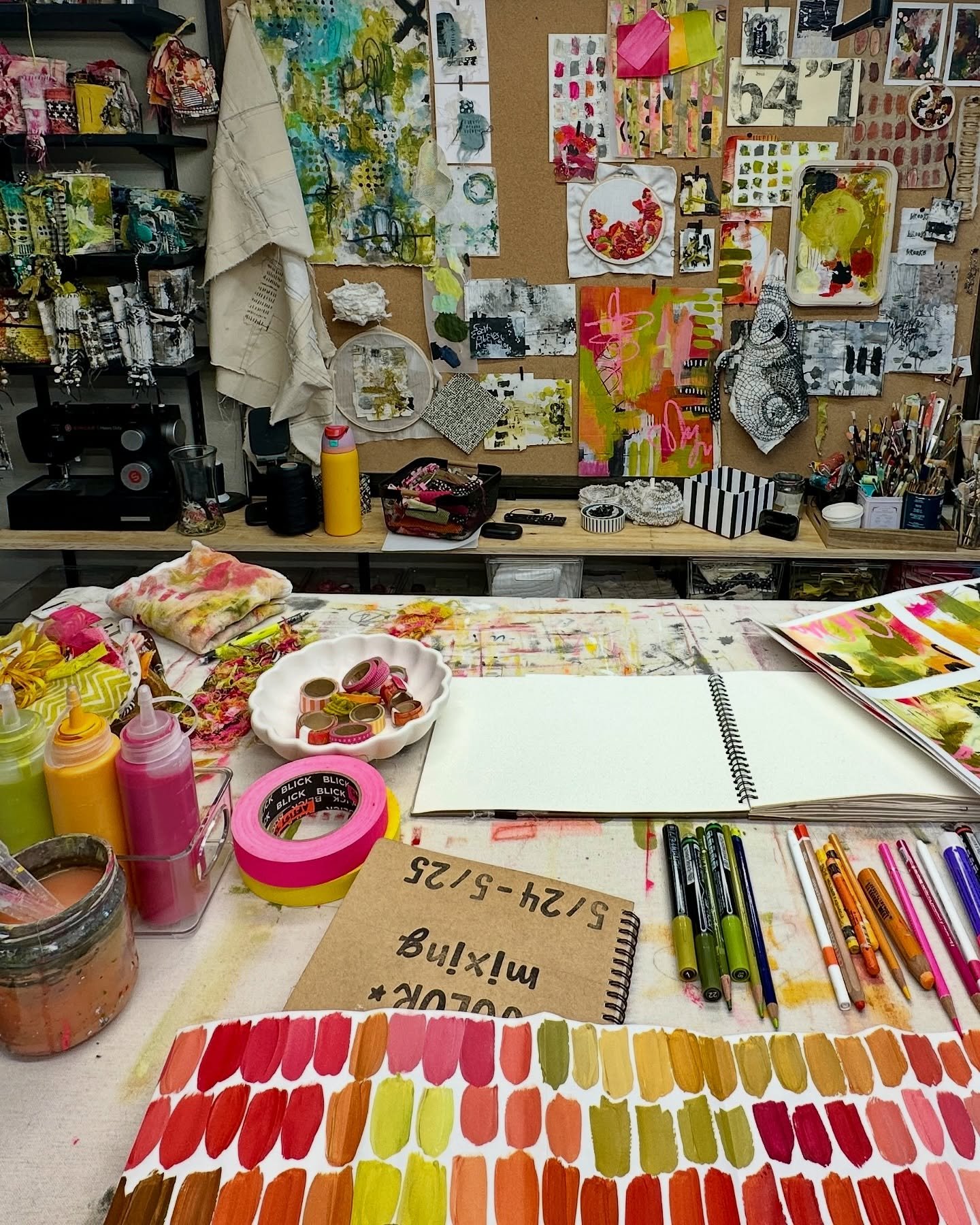 Filming in the studio this weekend 😍

I have done a major studio organization and it feels so good down here. I&rsquo;ll share progress soon! 

Also, I can finally use my giant bulletin board the way I intended it - as a living source of inspiration