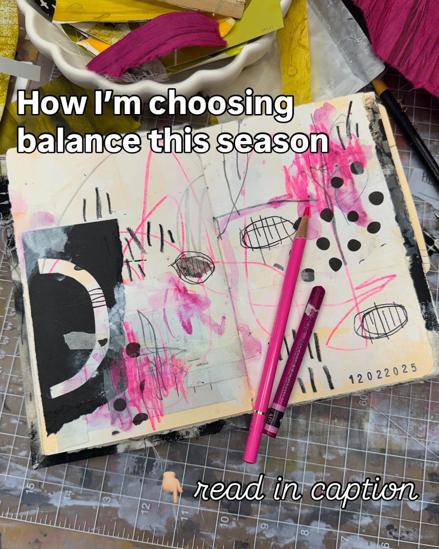 Scribbles and scraps 🩷 This month is all about BB Bash prep. Video editing and workbook revisions are on the agenda this week. I love my work so much, that often I forget that my own creative energy needs to be filled. From experience, I know that t