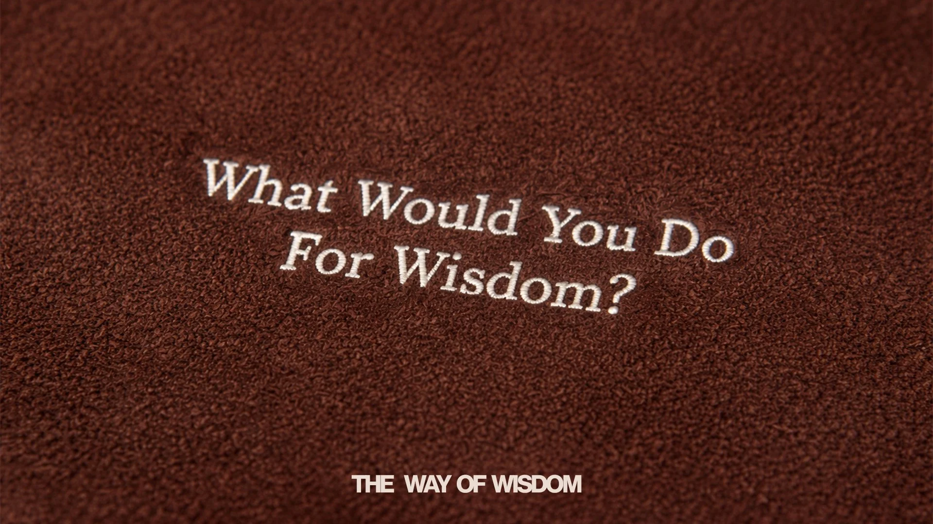 What Would You Do for Wisdom?