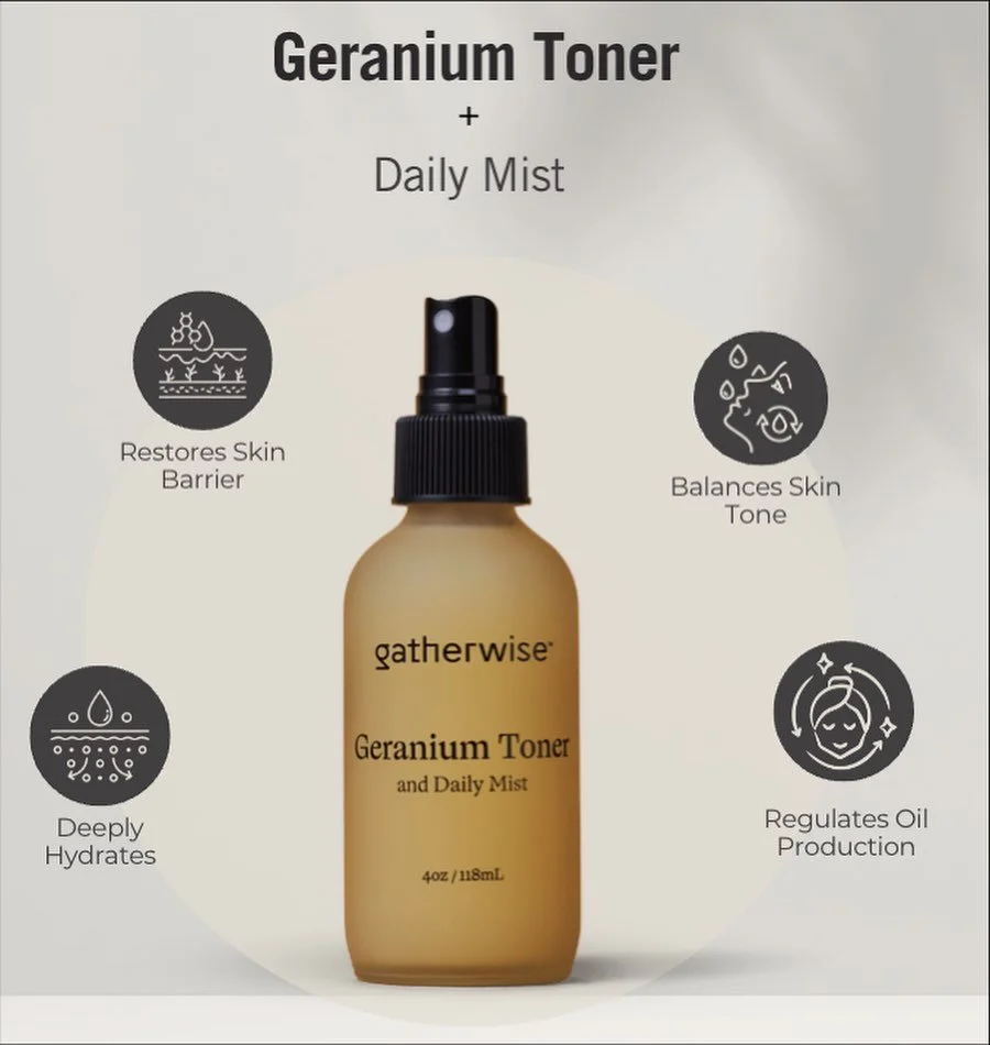 Grab your bottle today - before they&rsquo;re gone! 
.
Our Single Batch Geranium Toner is almost sold out. Now is your chance to try this incredible toner and see why it&rsquo;s a cult favorite here at Gatherwise. 
.
🌿 Uplift and rebalance your skin