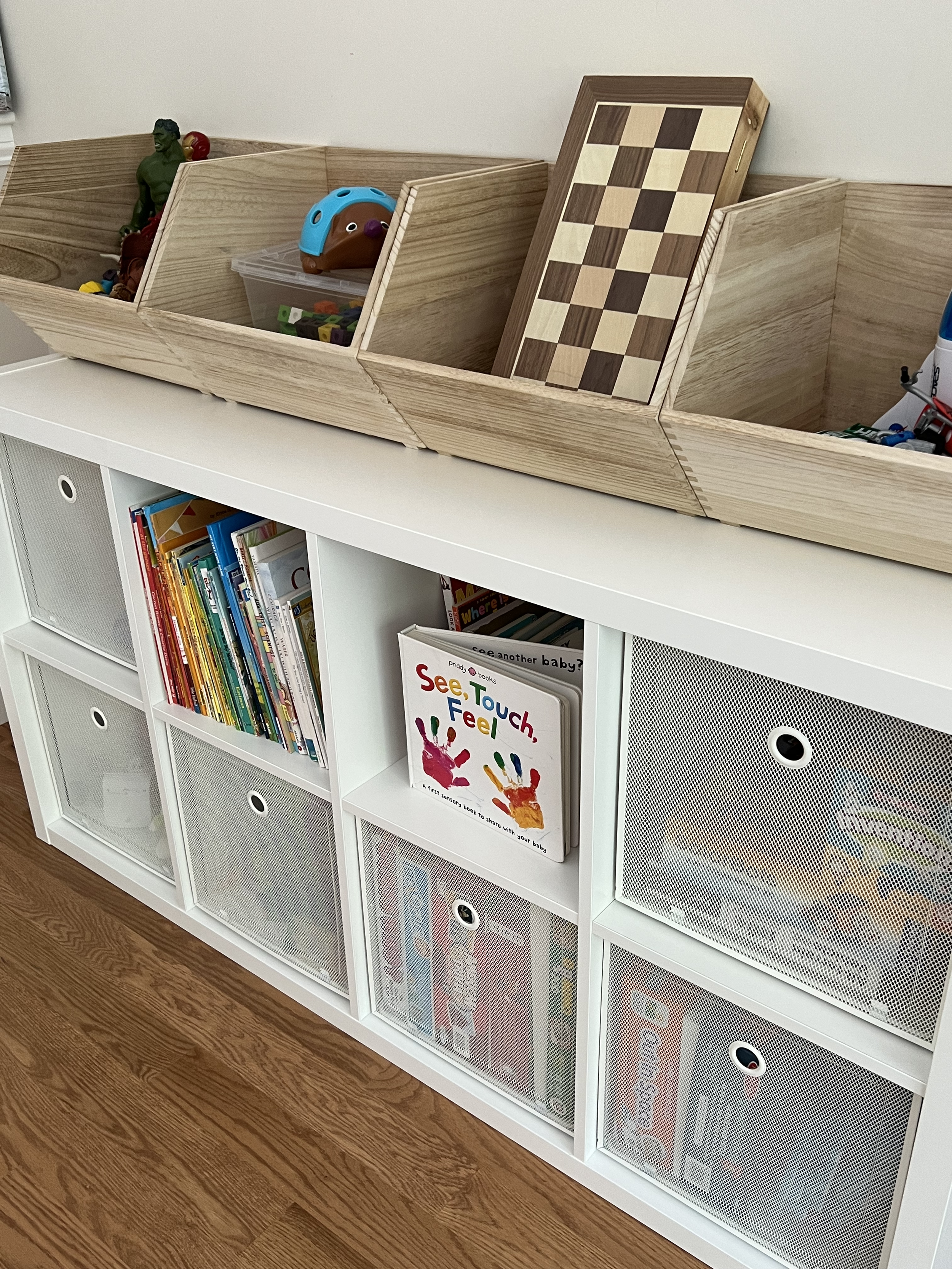 IKEA cube toy storage for living room playroom