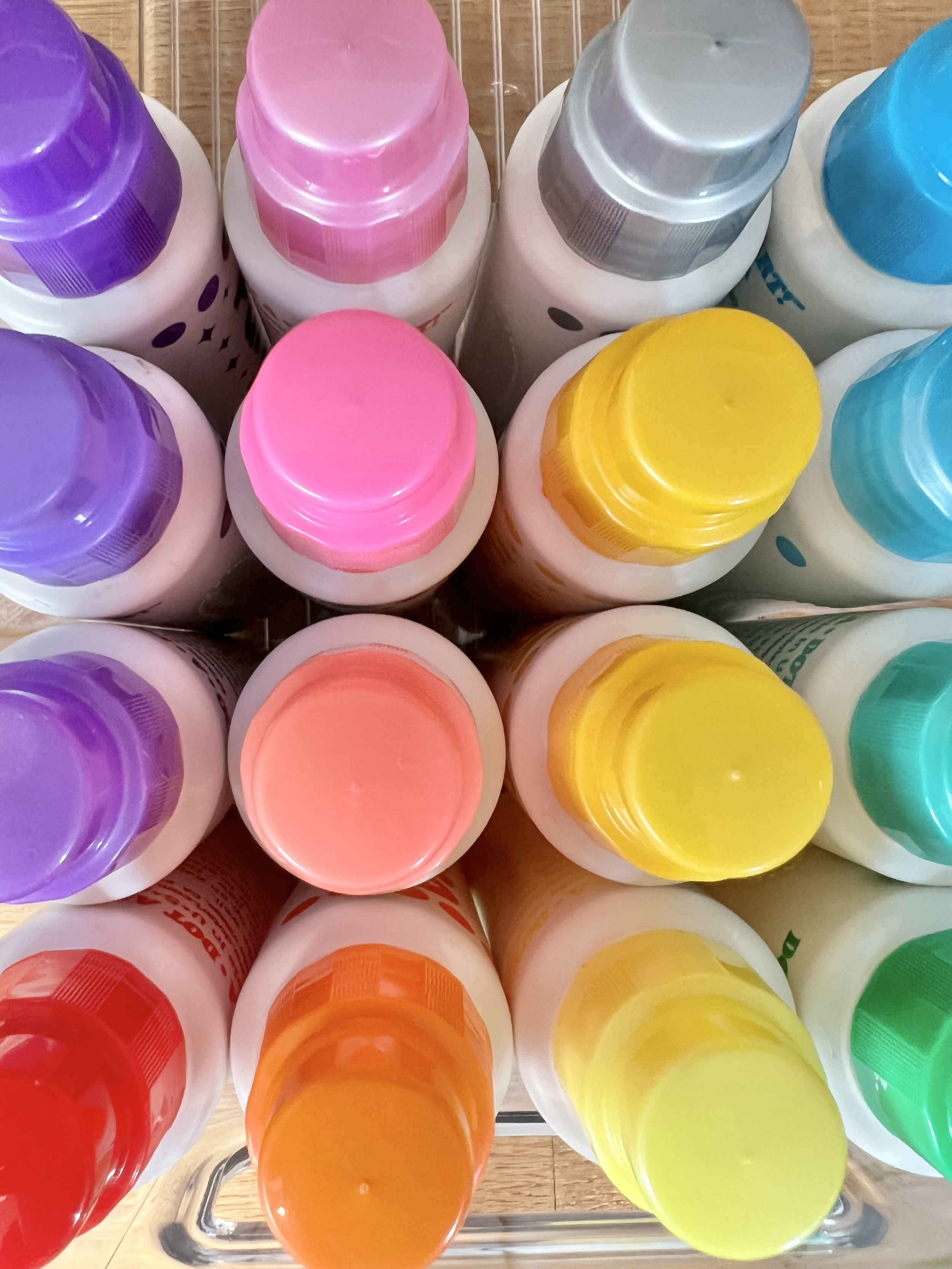 Arts and crafts storage for paints