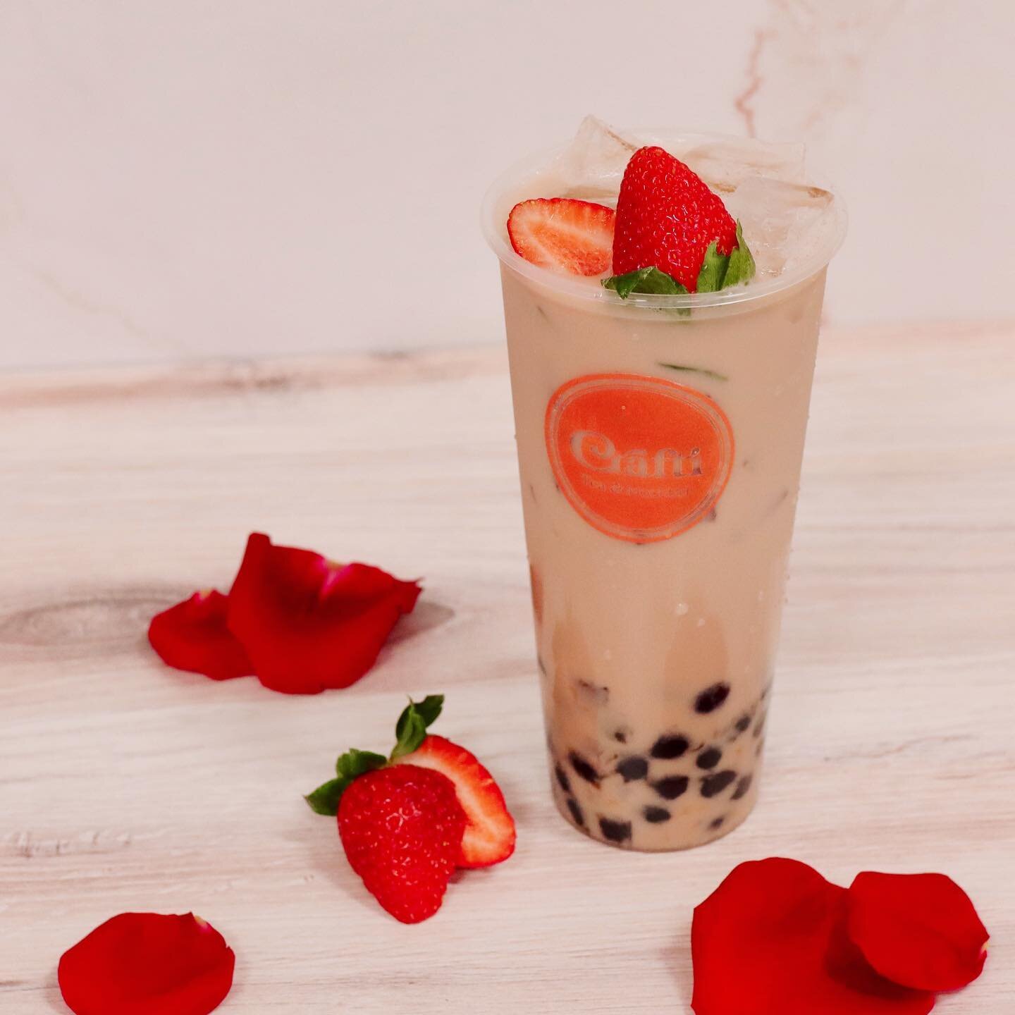 You asked for it and here it is!!🥳This NEW Strawberry Rose Milk Tea was inspired by the many of you that wished for more strawberry options🍓🥛

Rather than just plain strawberry milk tea, we added a touch of elegance!🌸

The strawberry rose milk te