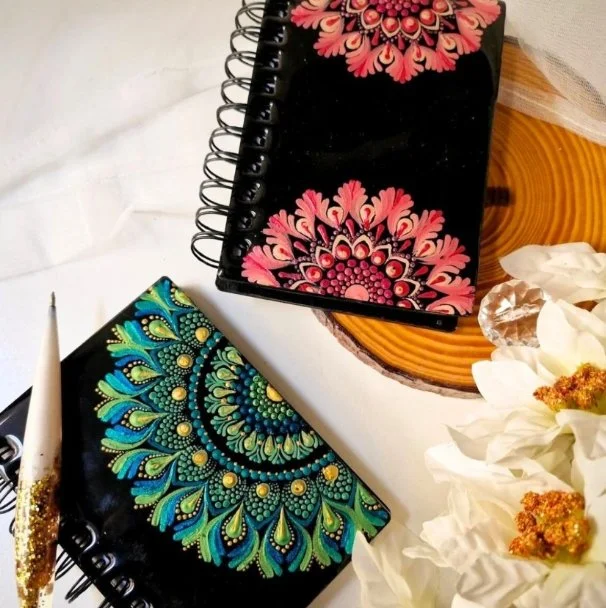Mandala Art on Journals: Creative Self-Care