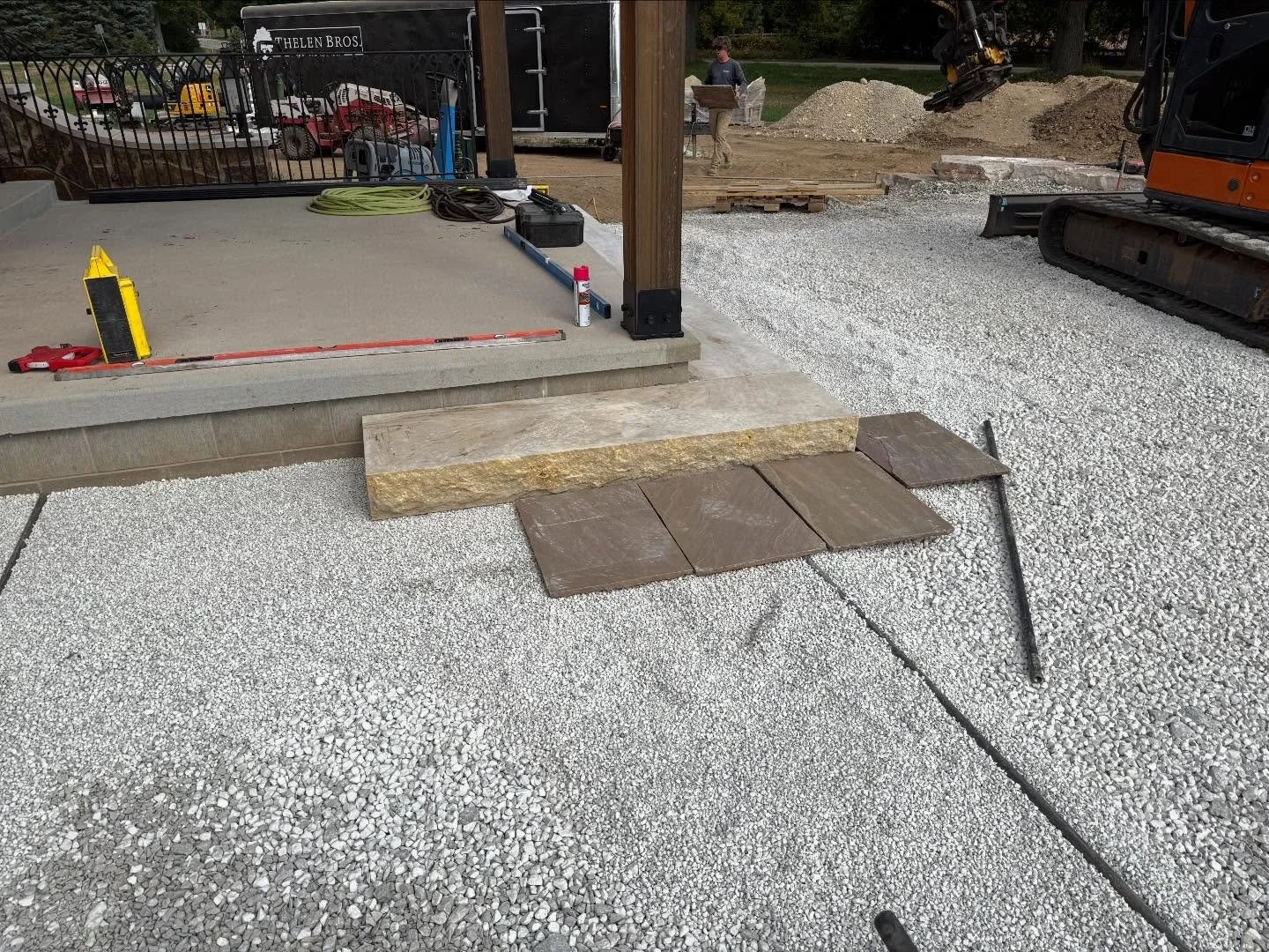 Natural stone pavers installed for this outdoor living space. #unilock #outdoorliving #patio #naturalstone #hardscaping