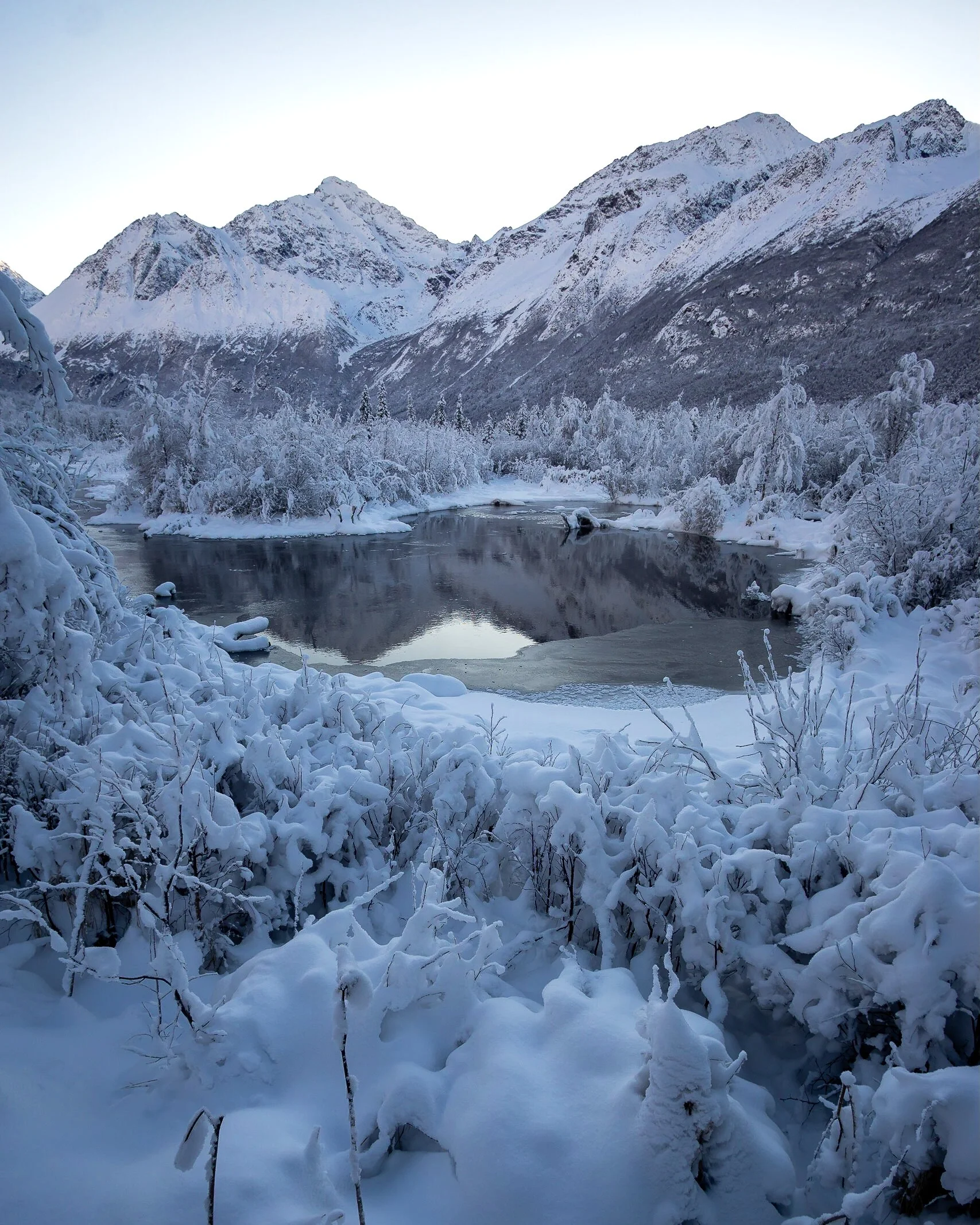Winter scenery at the Eagle River Nature Center 