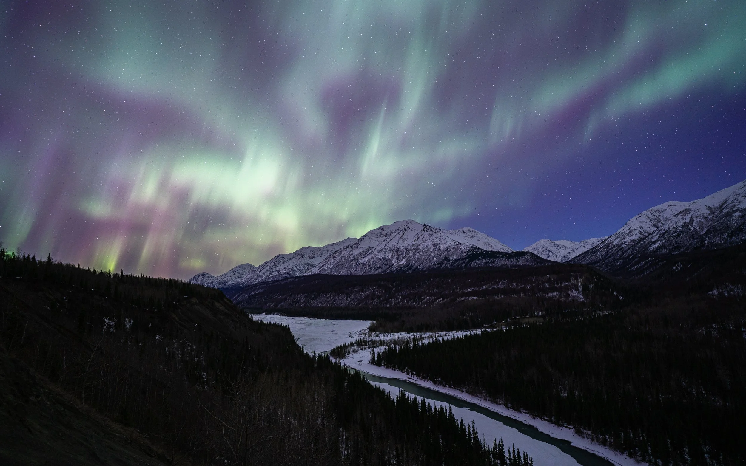 The Northern Lights over Chickaloon, Alaska