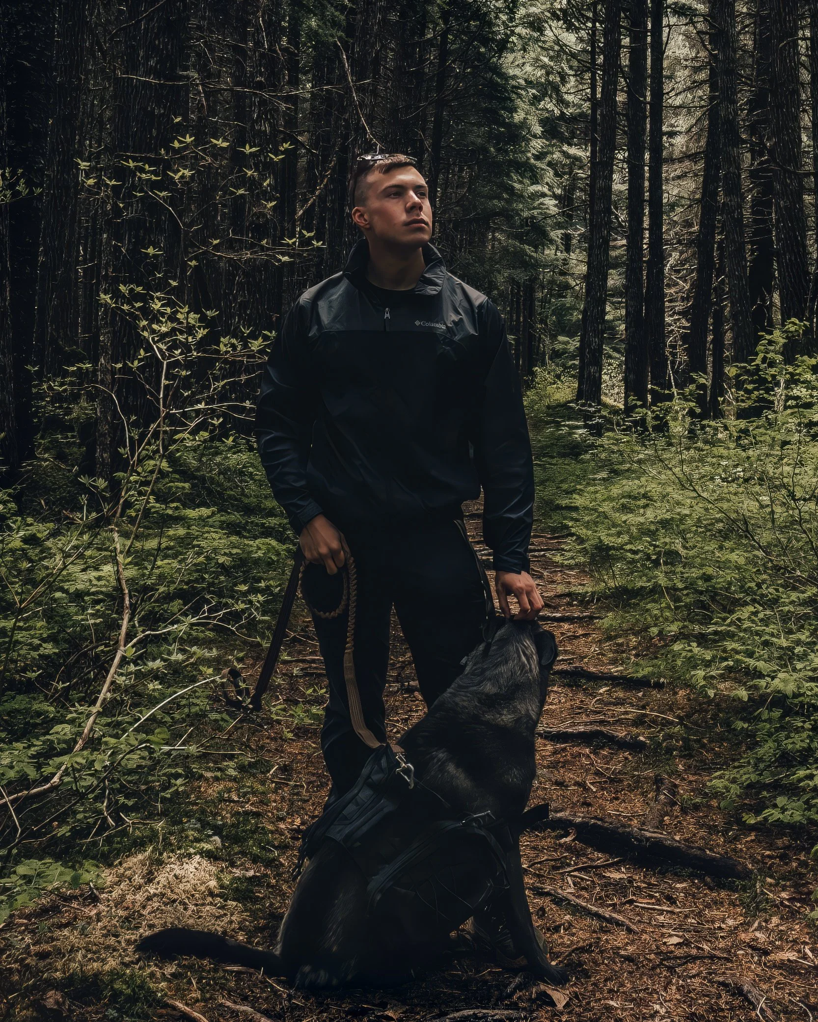 Exploring a rainforest in Alaska.