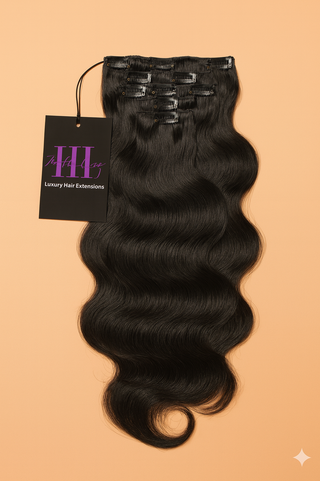 Human Hair Clip Ins:  Body Wave