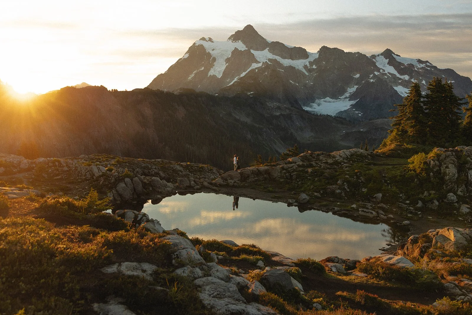 Late Washington Summer Golden Elopement