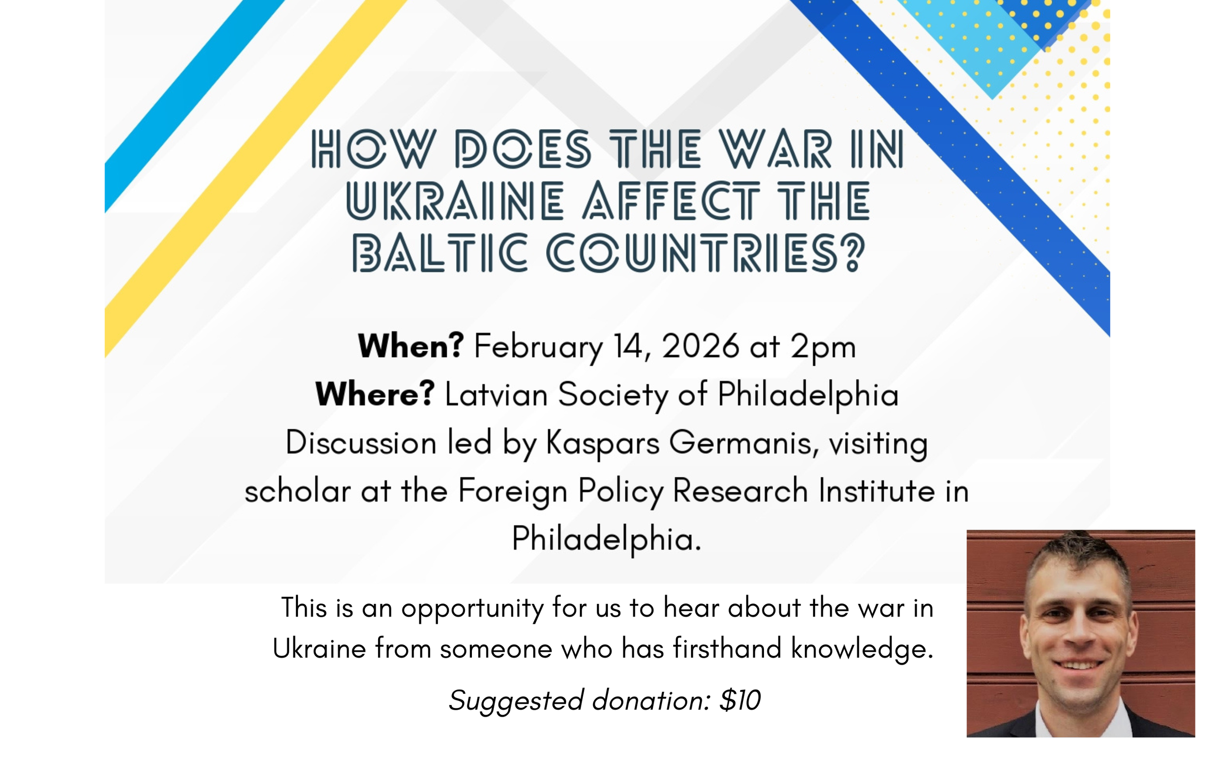 Discussion led by Kaspars Germanis: How does the war in Ukraine affect the Baltic countries?
