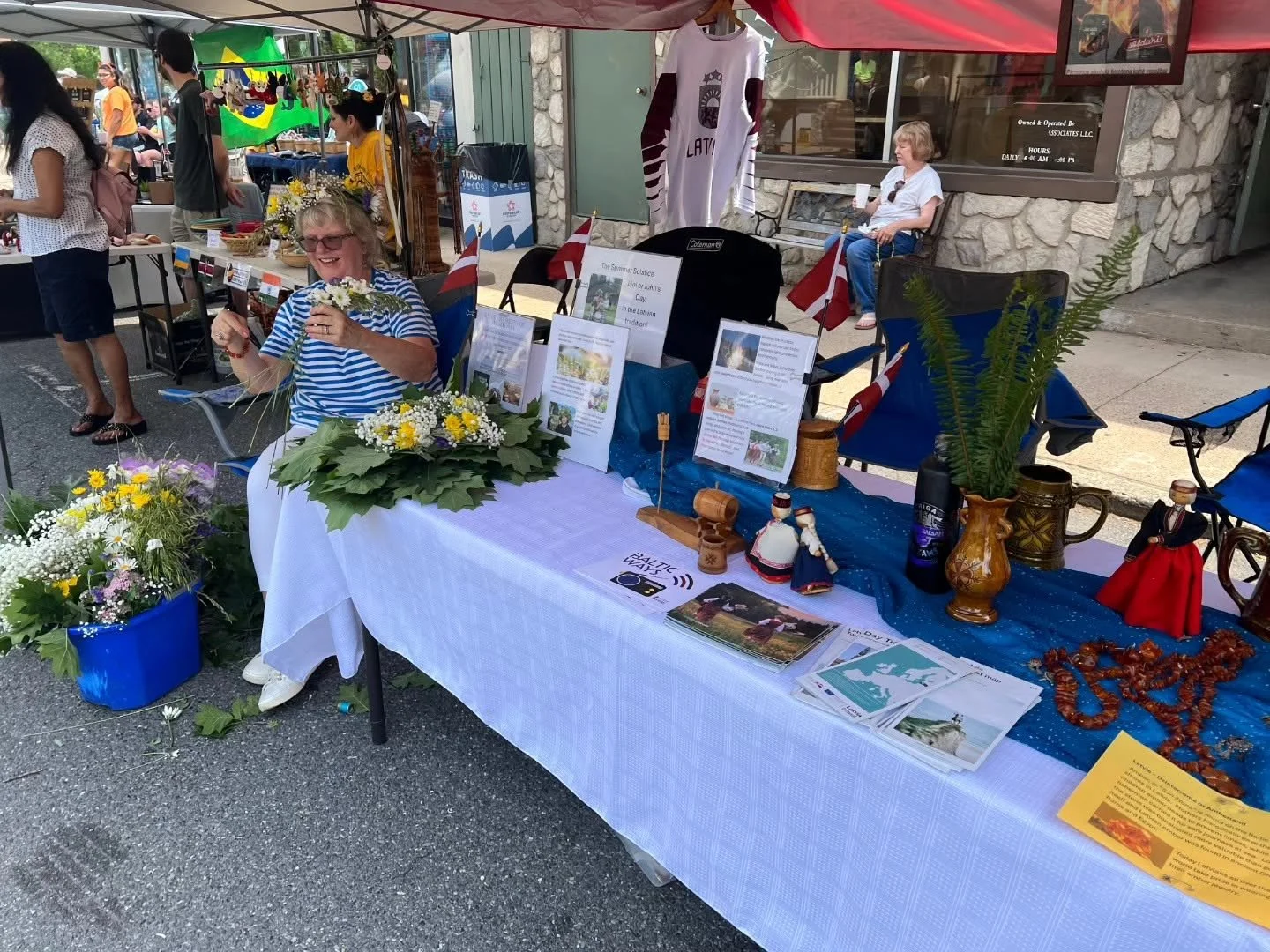 Hunterdon County World Fair - Presented by Descendants Brewing Company in Milford, NJ. Jāņi was the theme at our booth and visitors tried on vainagi while learning about Latvian midsummer traditions. - June 2026