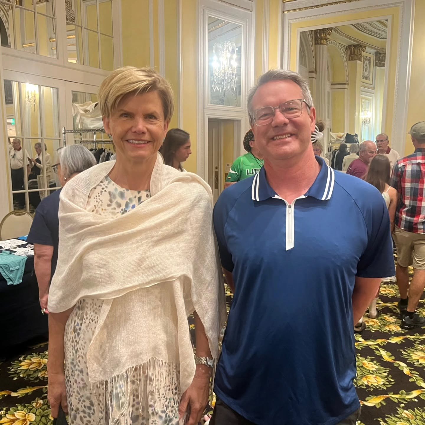 Latvian Society of Philadelphia's President, Jānis Čakars, had the honor of speaking to Baiba Braže, Latvia's Minister of Foreign Affairs. She addressed the XVI Latvian Song and Dance Festival in Grand Rapids, MI ahead of the NATO Summit.