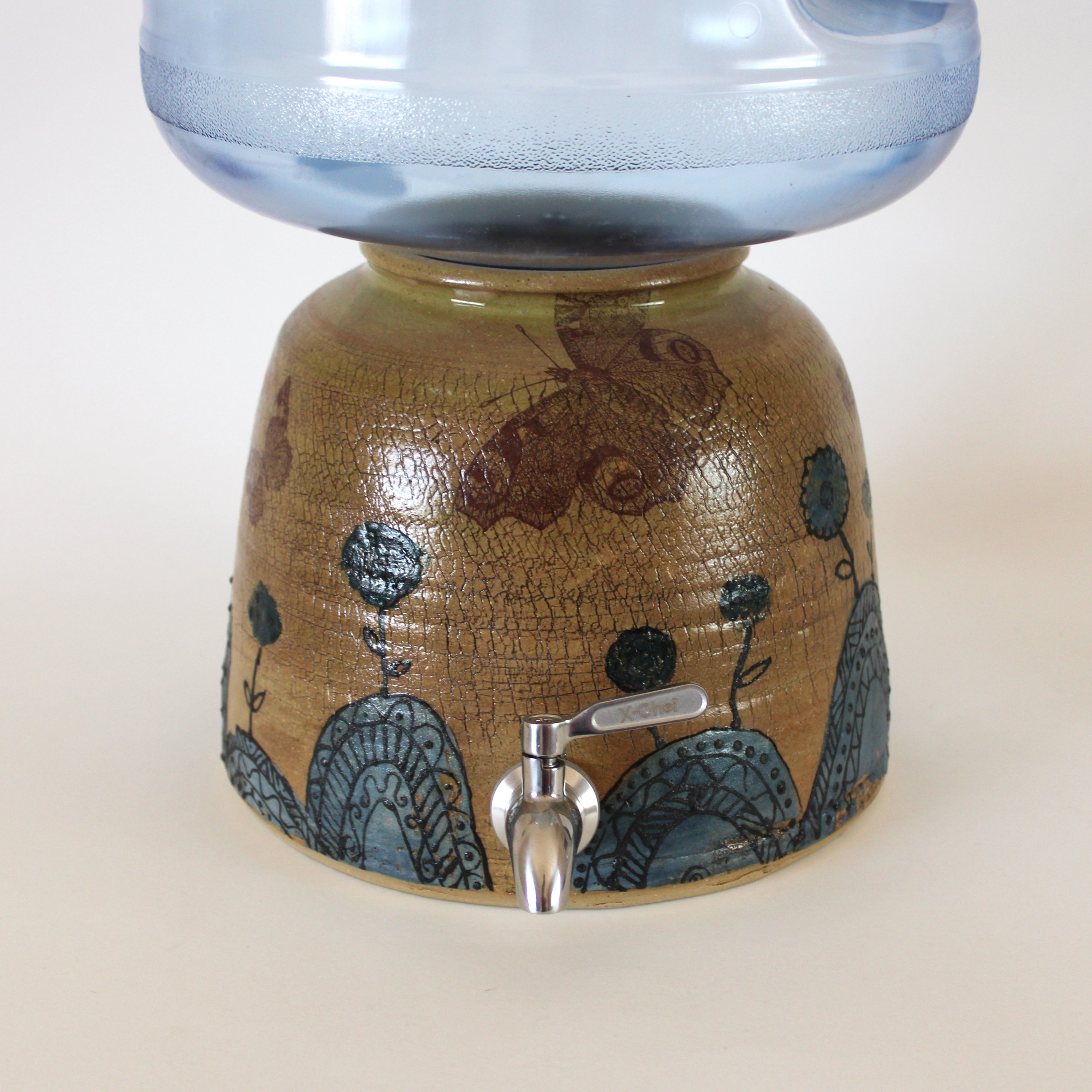 Water Crock with Butterflies