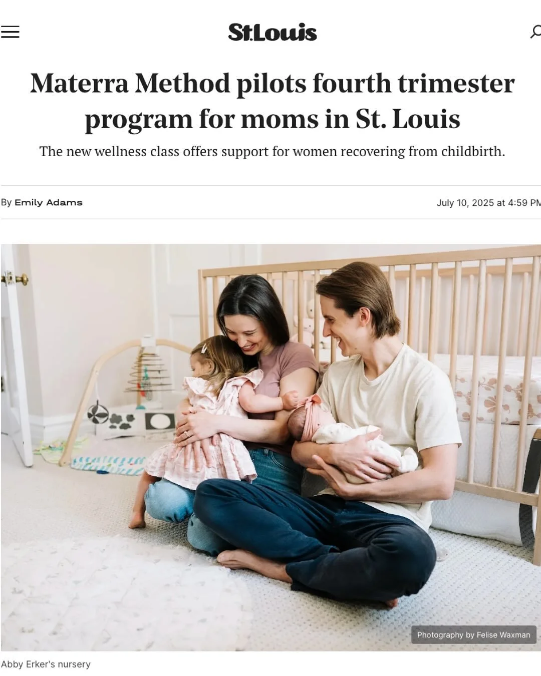 I started Materra because I saw too many women feeling dismissed or overwhelmed in their bodies during a time that deserves extra care support. 

Seeing that mission recognized in @stlouismag this month feels incredibly special and validating.

The a