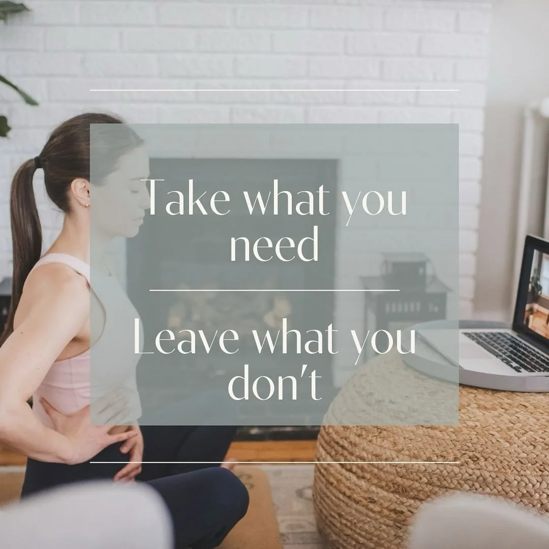 ✨Take what you need. Leave what you don&rsquo;t.✨ A mantra you&rsquo;ll hear me using in our classes and in my daily life. 

In a world of &ldquo;shoulds&rdquo; and comparisons, it can be easy to feel like we need to do all the things perfectly. This