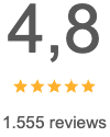Rating with 4.8 stars based on 1,555 reviews