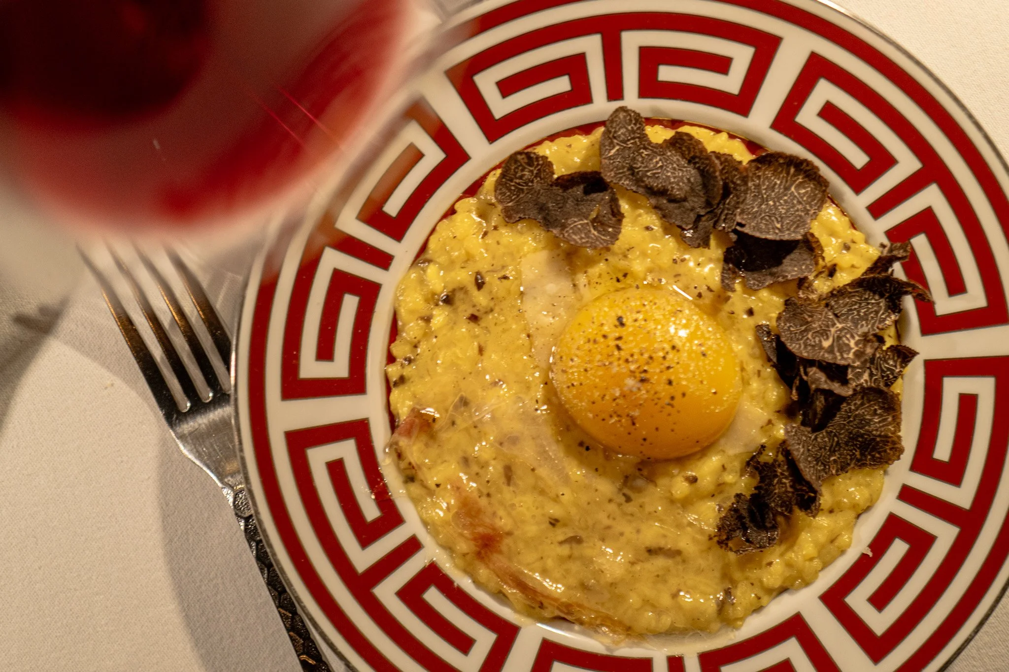 risotto carbonara with truffle and guanciale