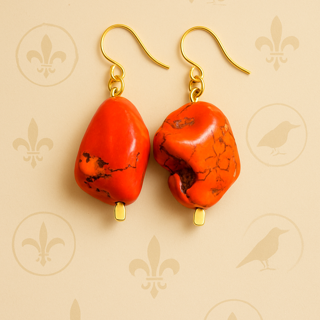 Red Stone Earrings