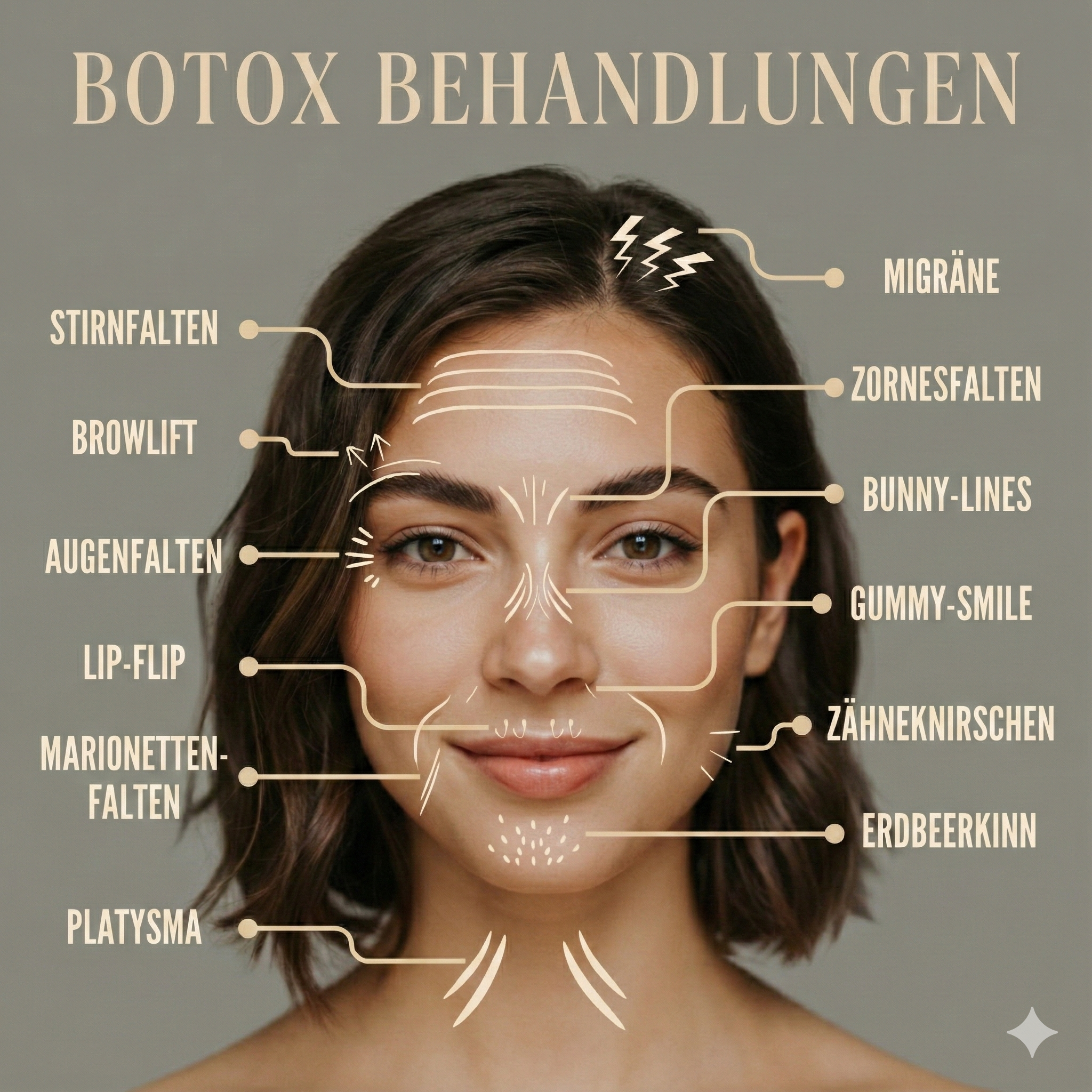 Botox Behandlungen verschiedene Zonen Dr. Sanam Bochum