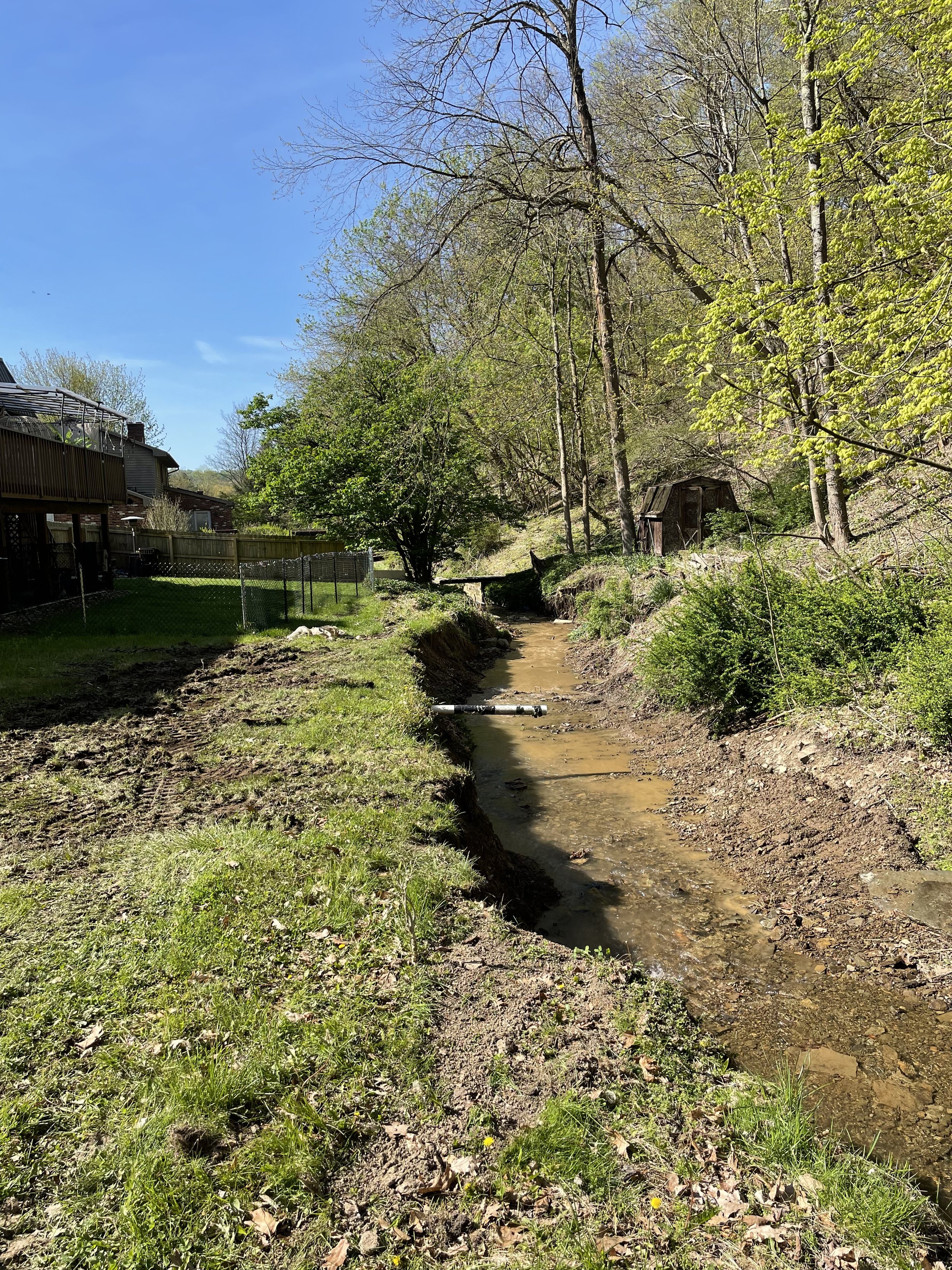 BEFORE: EROSION CONTROL WITH STONE