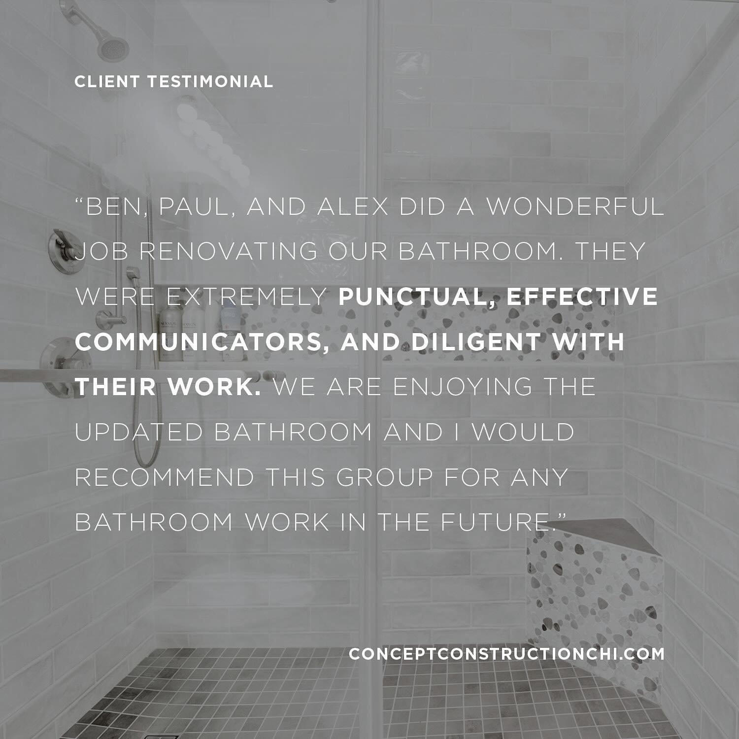 Thanks for the review Peter! Enjoy your new space, just in time for summer!! 

Concept Construction LLC.
Commercial &amp; Residential General Contractor

Schedule an Estimate on our website or call us 
(773) 639-1510 |  conceptconstructionchi.com

Ki