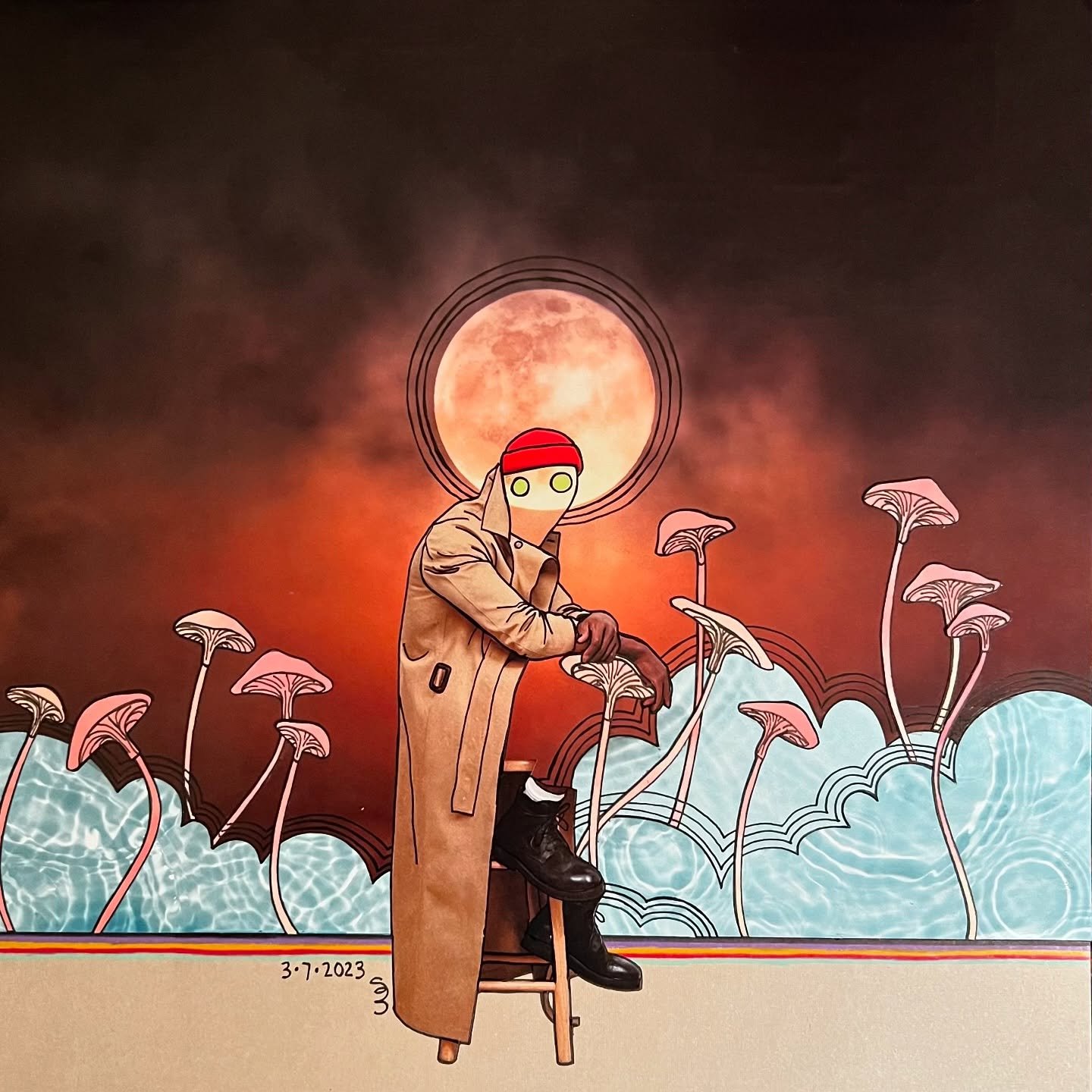 Oldie but one of my fave past collages. &ldquo;VIBIN WITH PSILOCYBIN&rdquo;. If more people (especially the ones in power)had psychedelic experiences, we&rsquo;d probably be living in a much more loving environment. #almostdailycollage #analogcollage