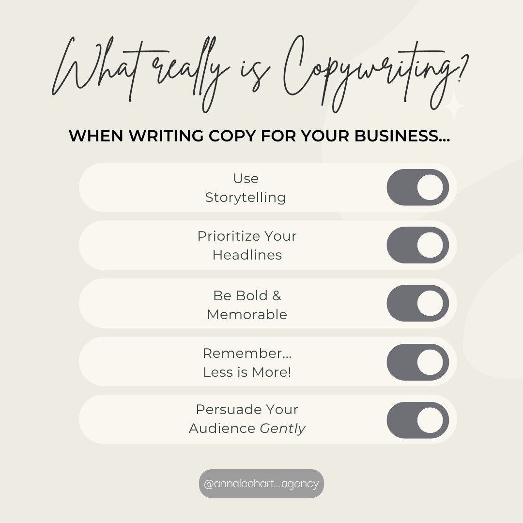 Looking to set your brand or business apart from the rest? 🚀

Here's the secret... 
Compelling, Engaging, and Emotion-infused copy! 

People want relatable content. And effective copywriting is exactly how you can convert your readers into paying cl