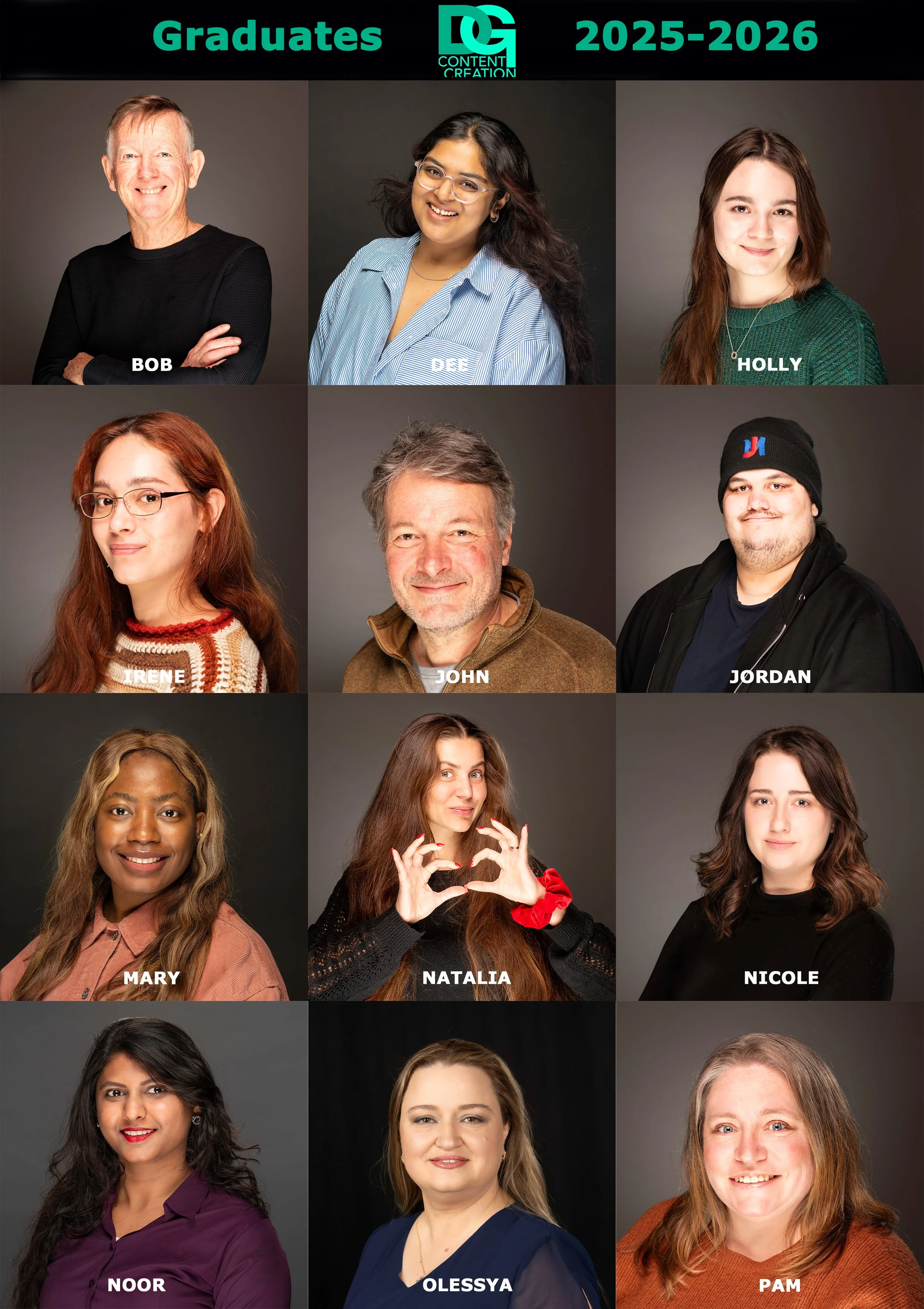Georgian College Barrie - Digital Content Creation graduating class 2026