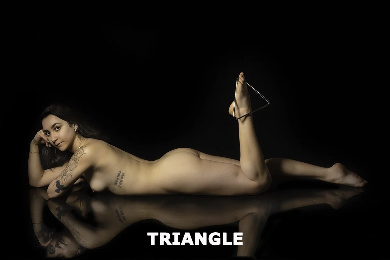 Alyssa (25) sister of the piano model. Shot in studio, Barrie, January 2026