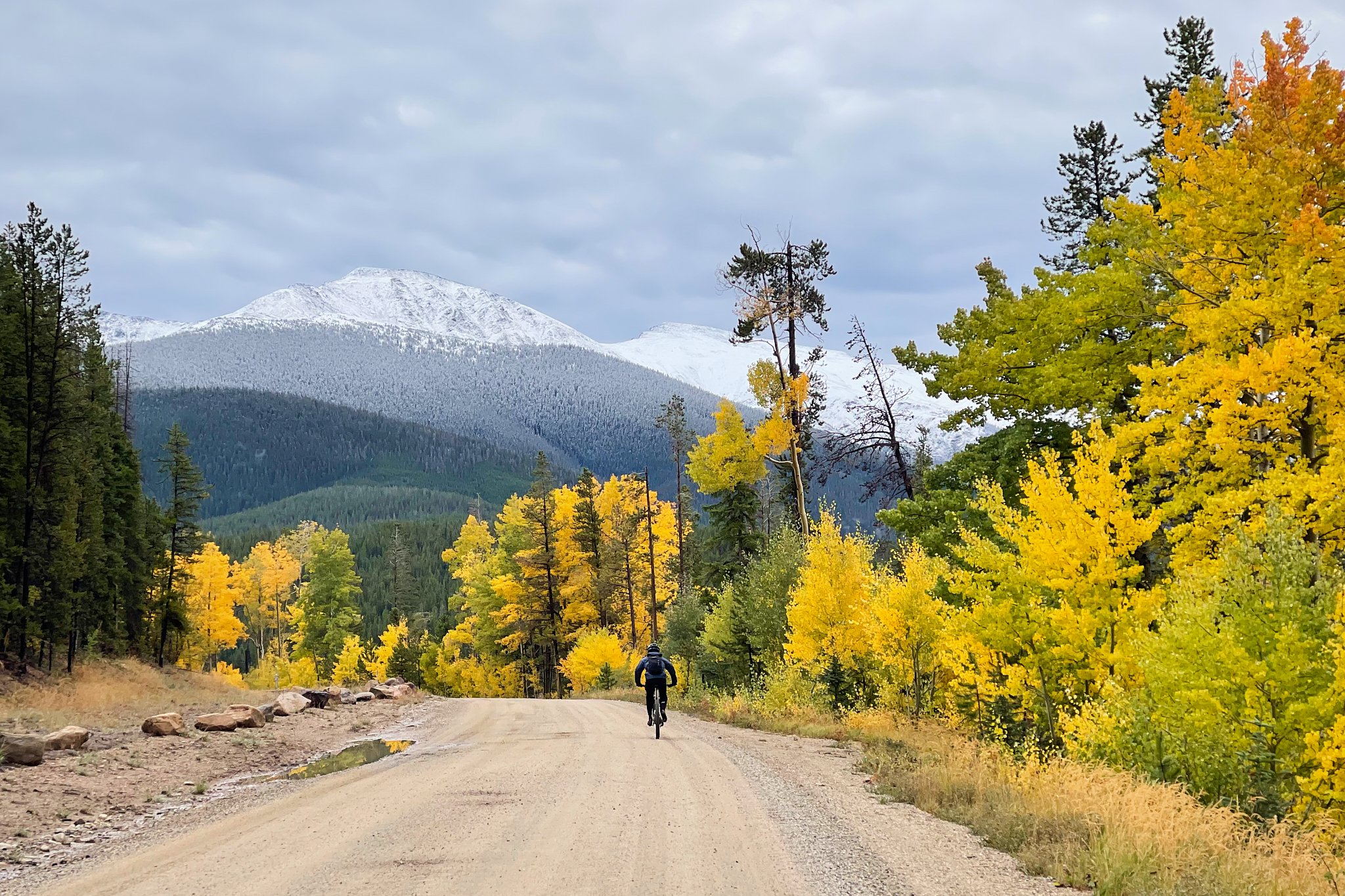 Lee biking outside Winter Park