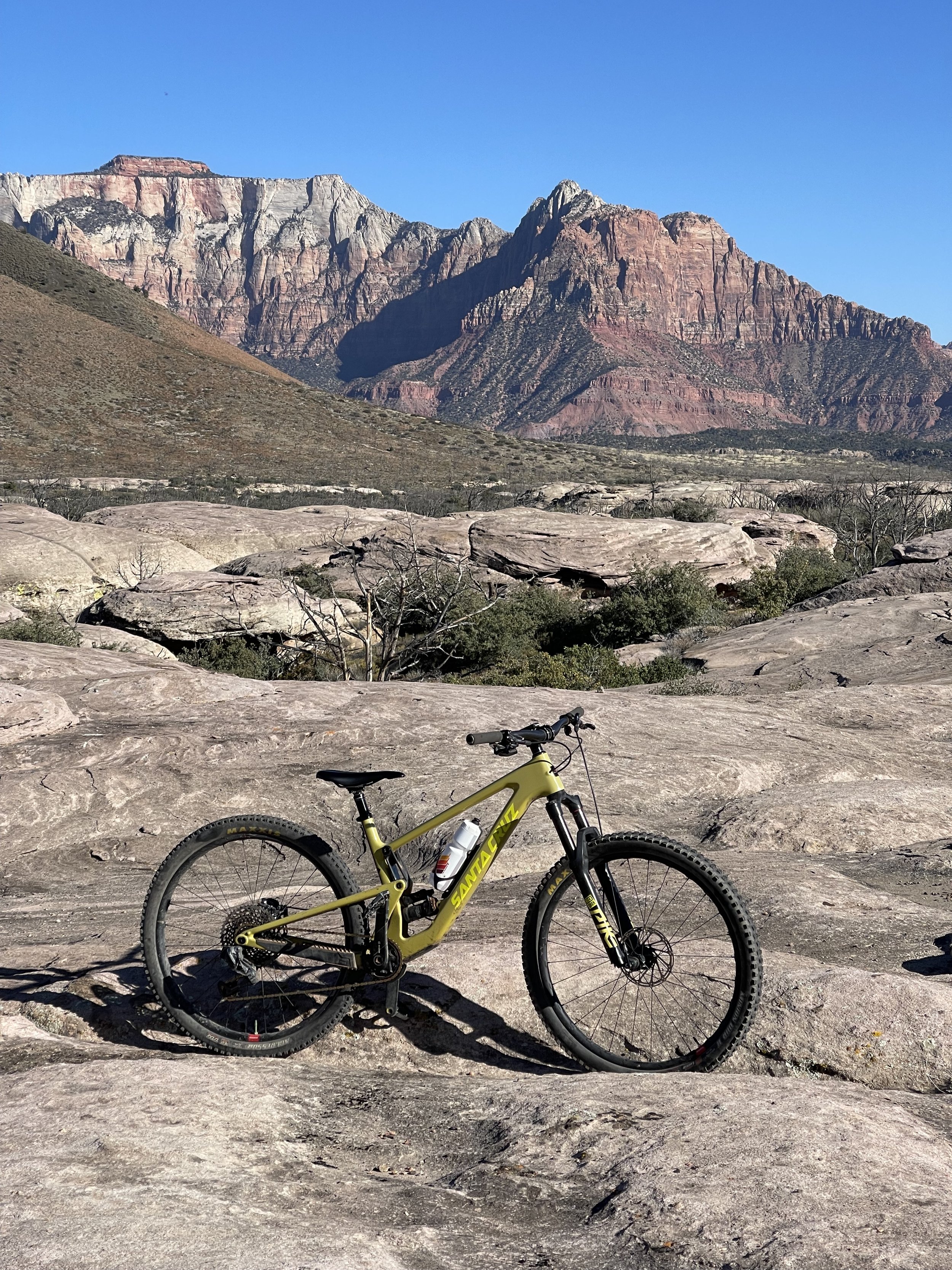 biking outside Zion