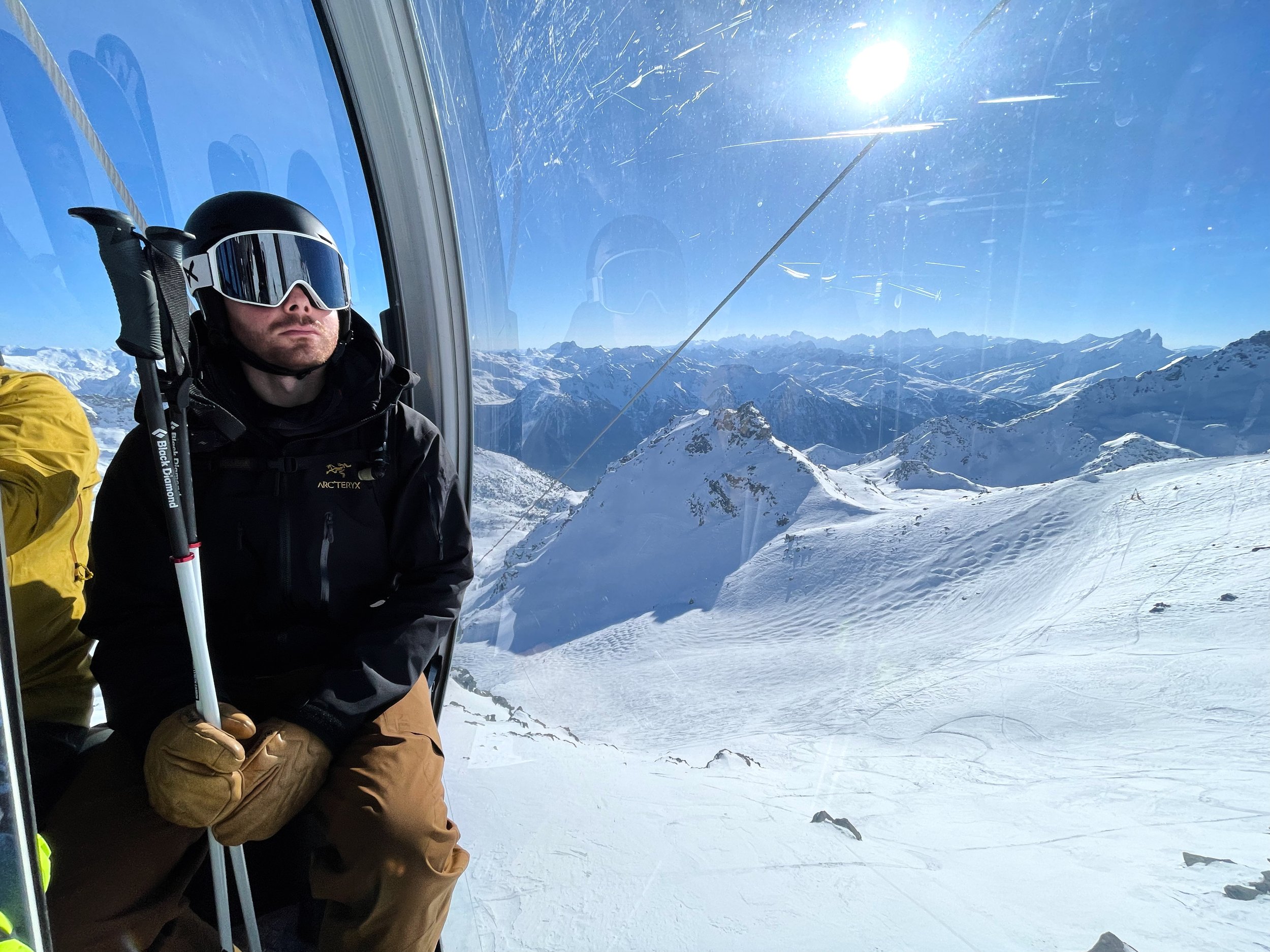 Lee in a gondola