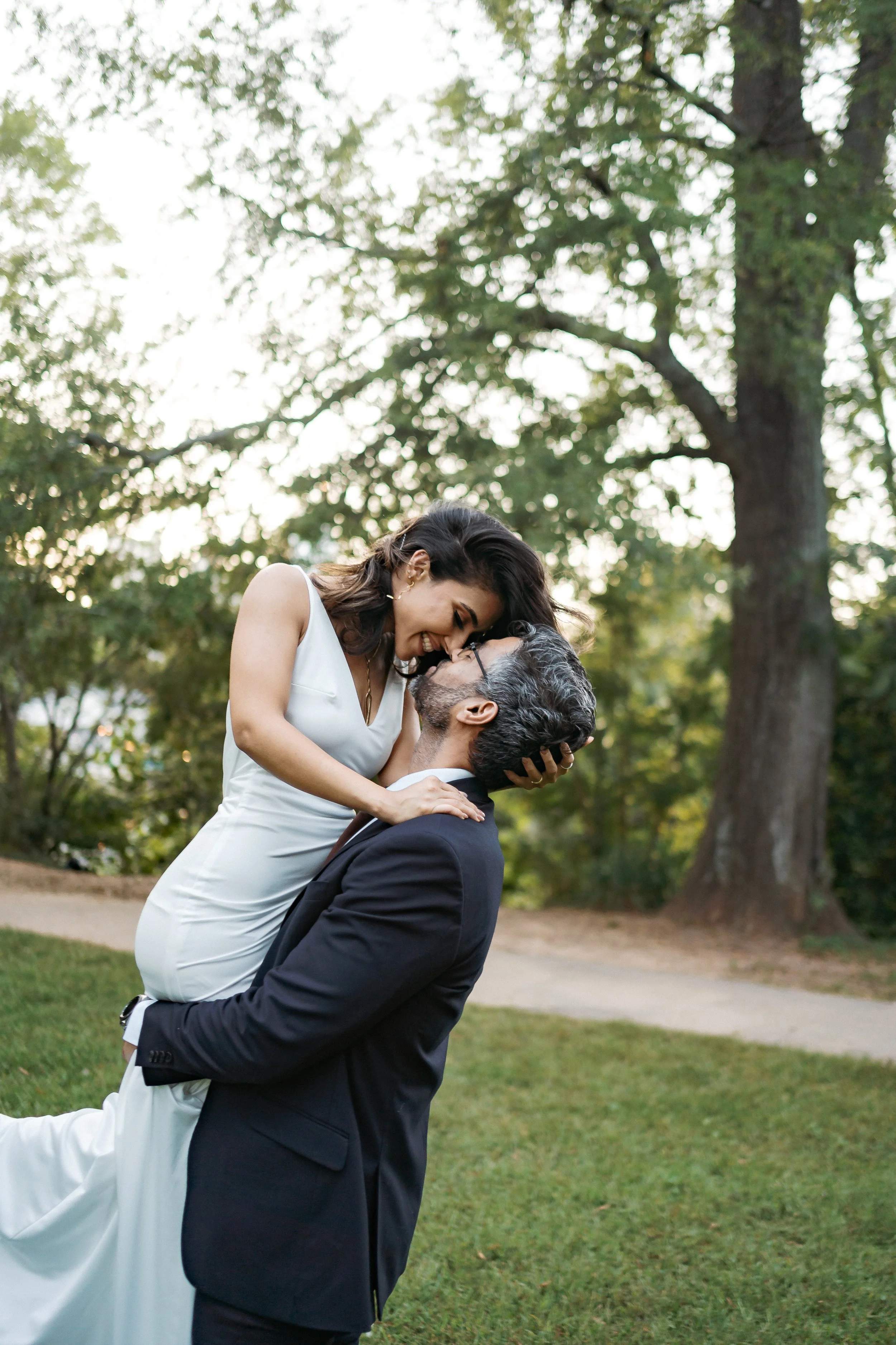 happy couple for their wedding portraits