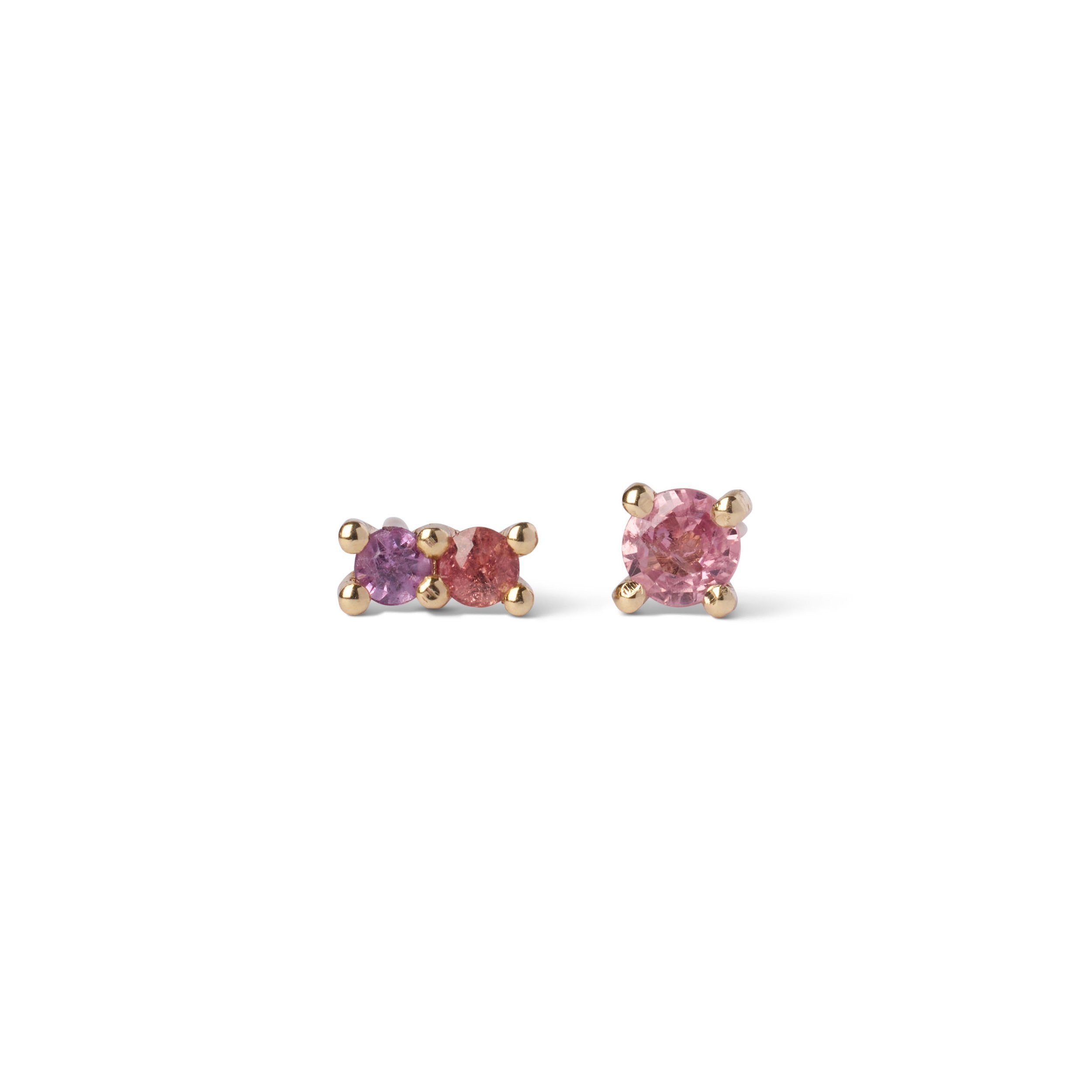 SOUL MATE AND FOUR CLAW STUD EARRINGS - MIX & MATCH PAIR - SOLD